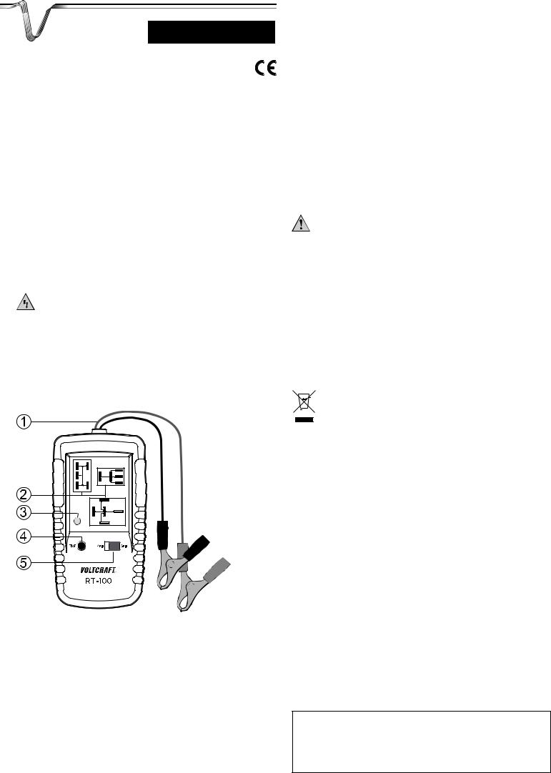 VOLTCRAFT RT-100 User guide