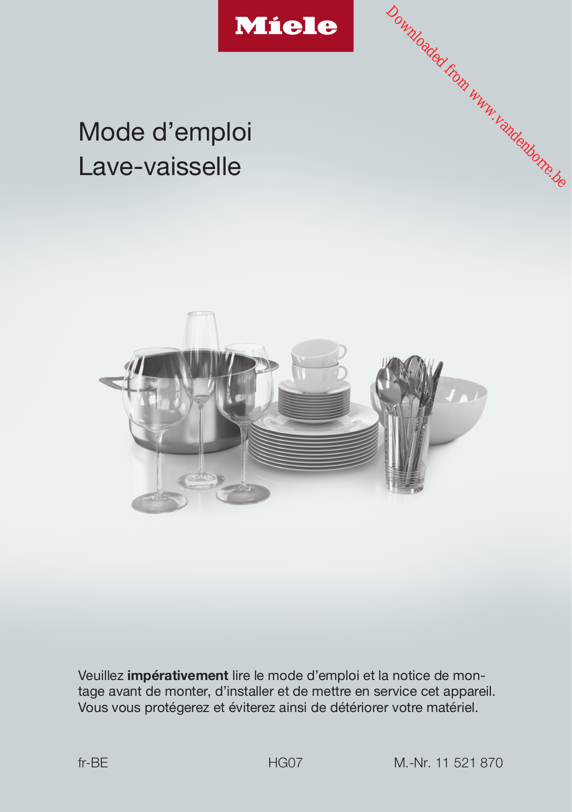 MIELE G 5260 SCVI User Manual