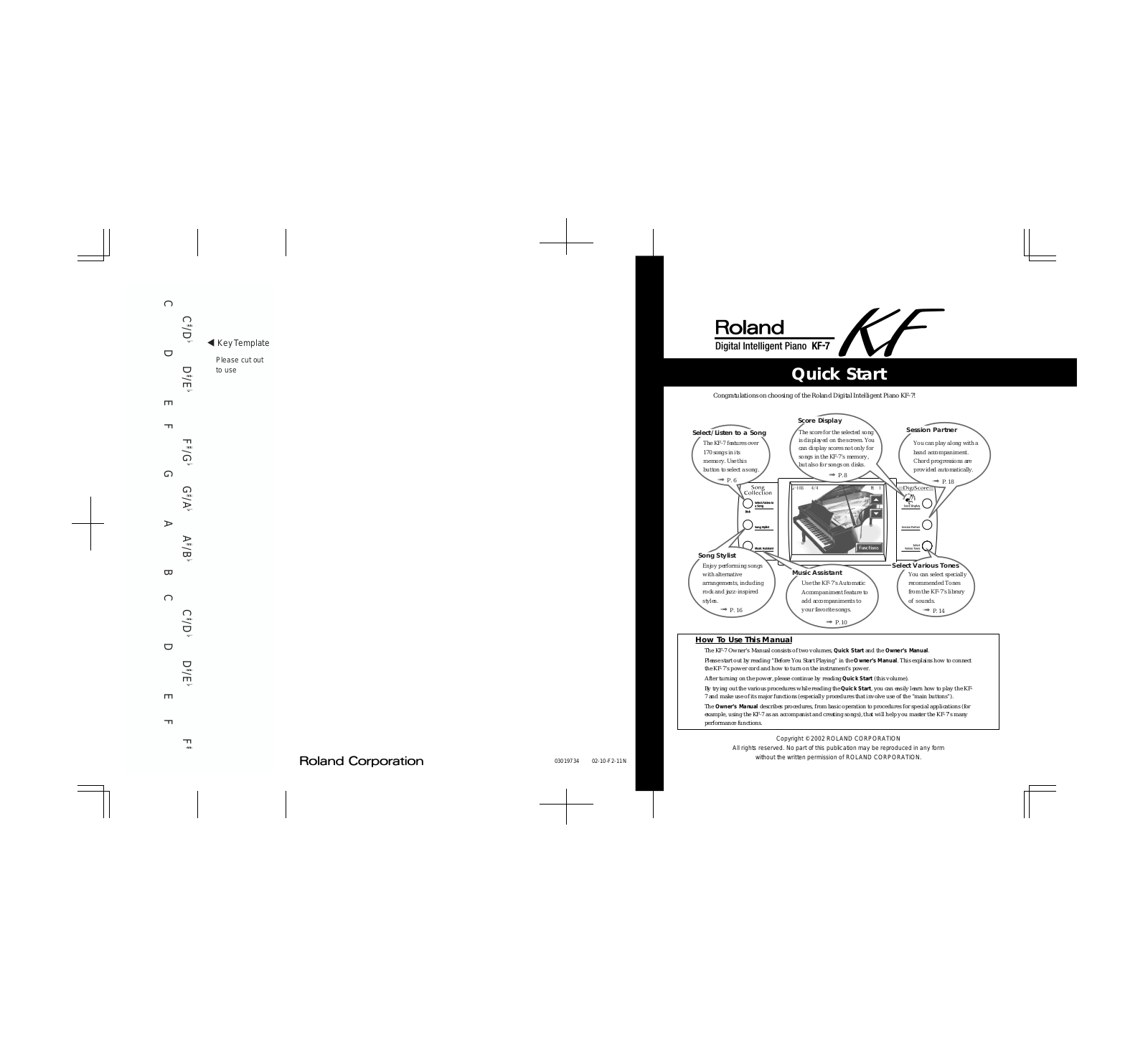 Roland Corporation KF-7 Quick Start