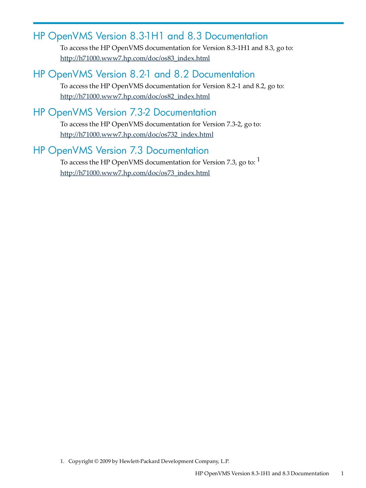 HP OpenVMS 8.x, OpenVMS Alpha 7.x, OpenVMS Alpha 8.x Reference Guide