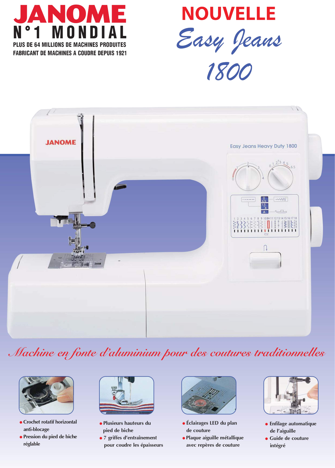 JANOME EASYJEANS 1800 User Manual