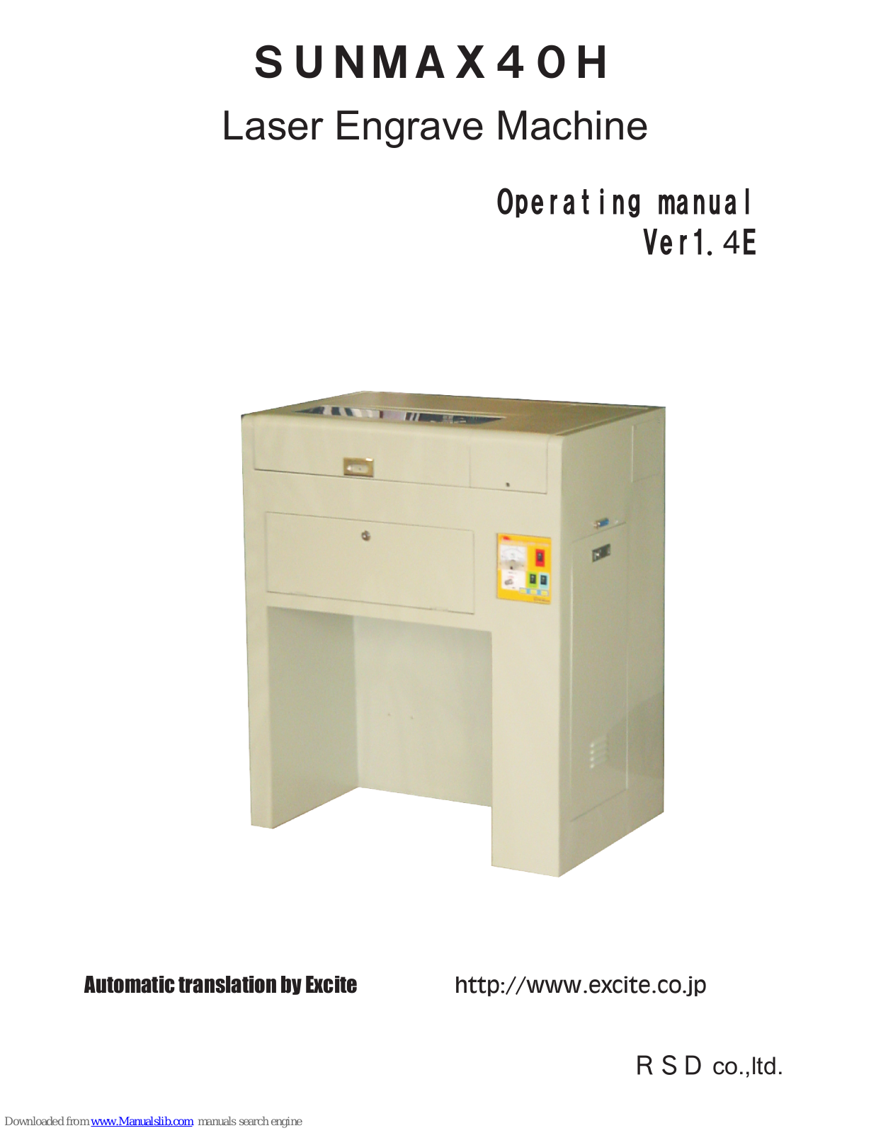 Sunmax 40H Operating Manual - ManualMachine.com