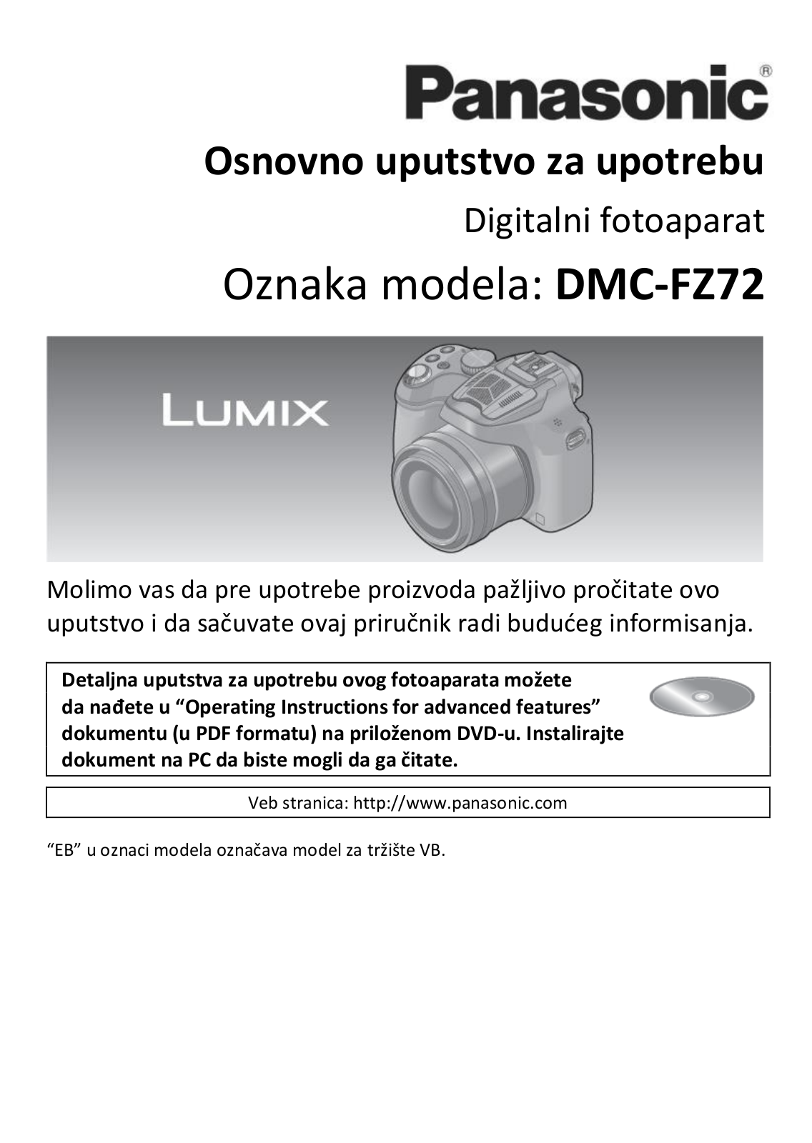 Panasonic DMC-FZ72 User Manual