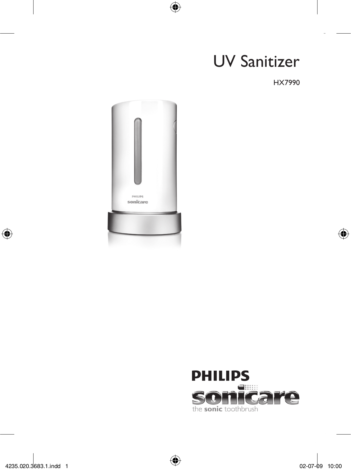 Philips Sonicare Higienizador por rayos UV User Manual