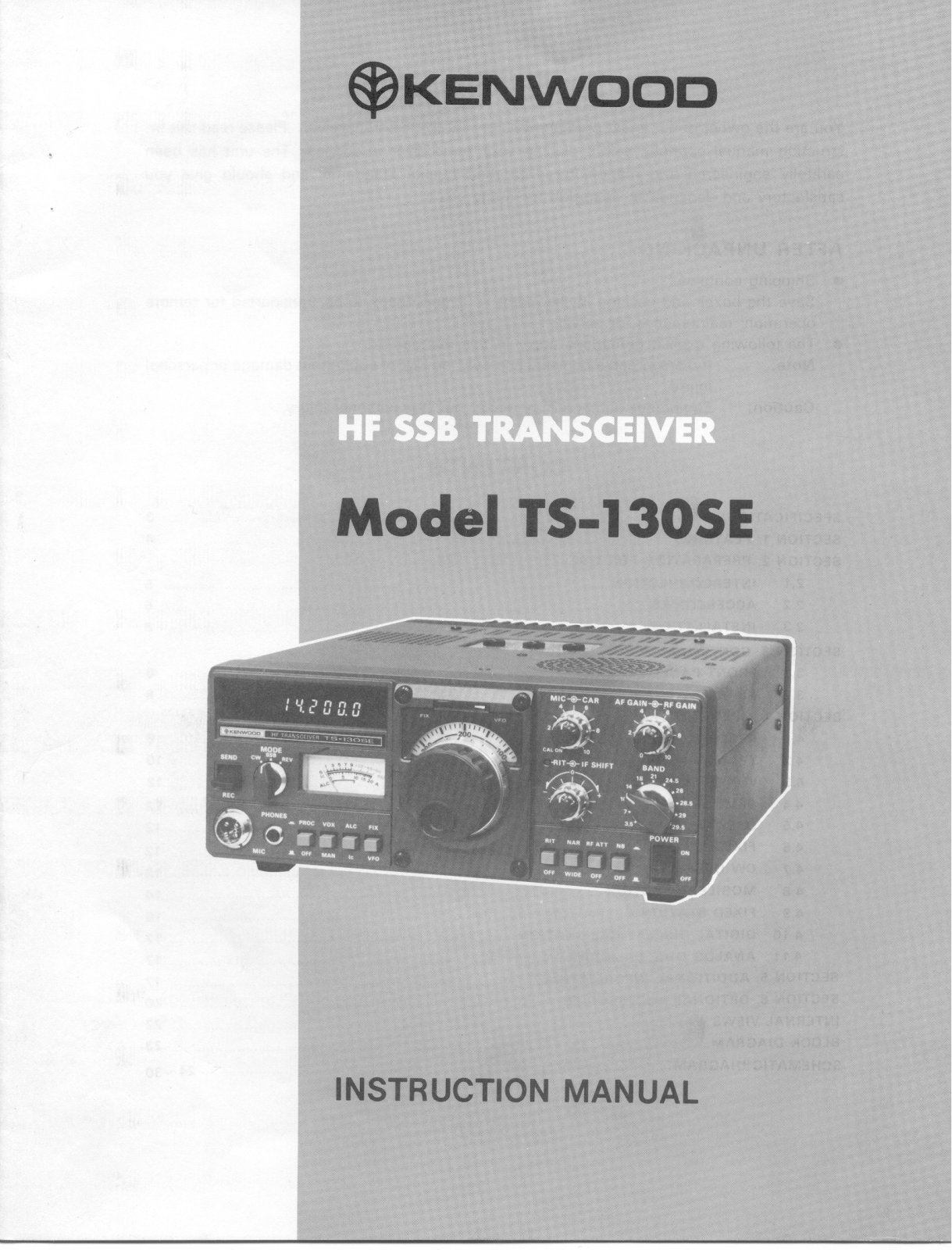 Kenwood TS-130SE User Manual