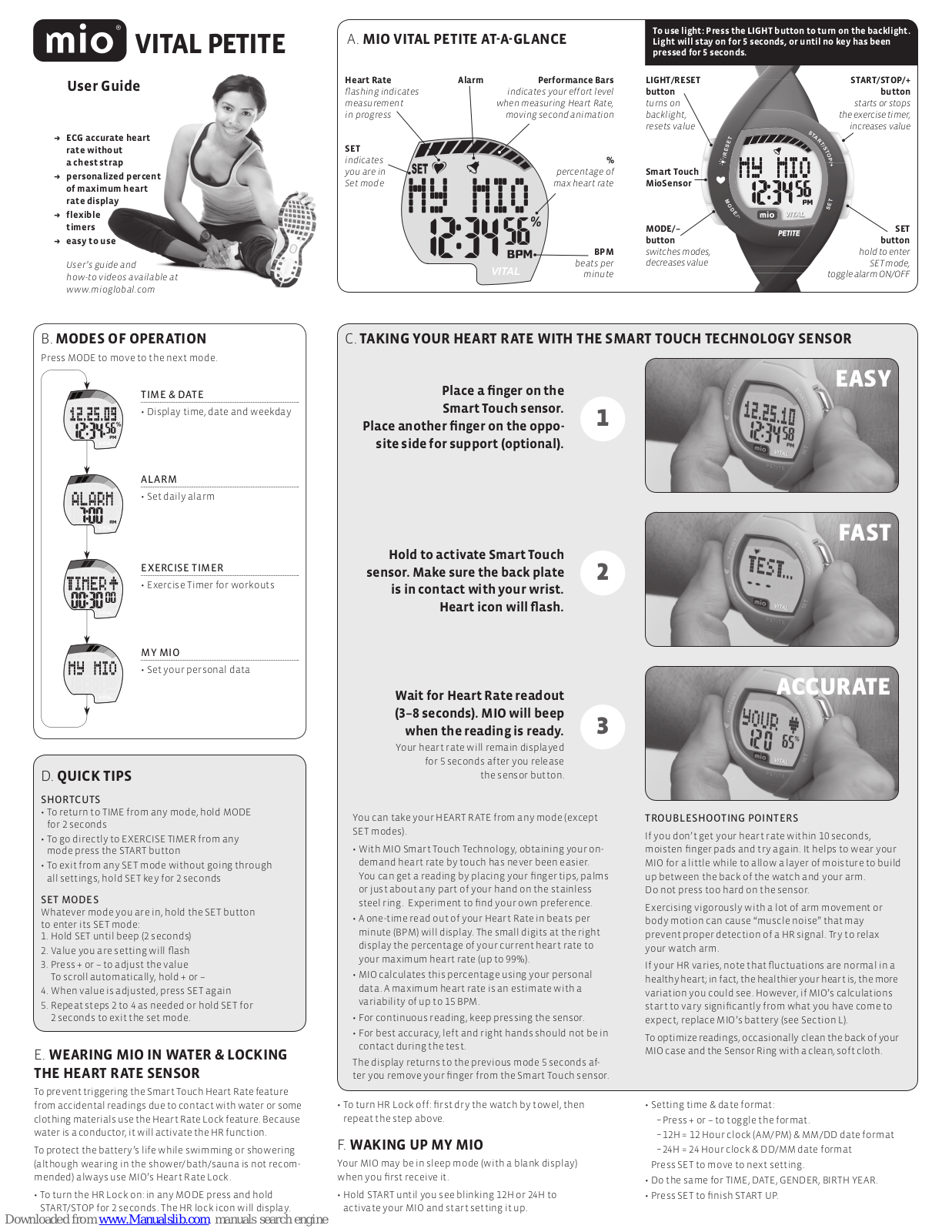 Mio Vital Petite User Manual