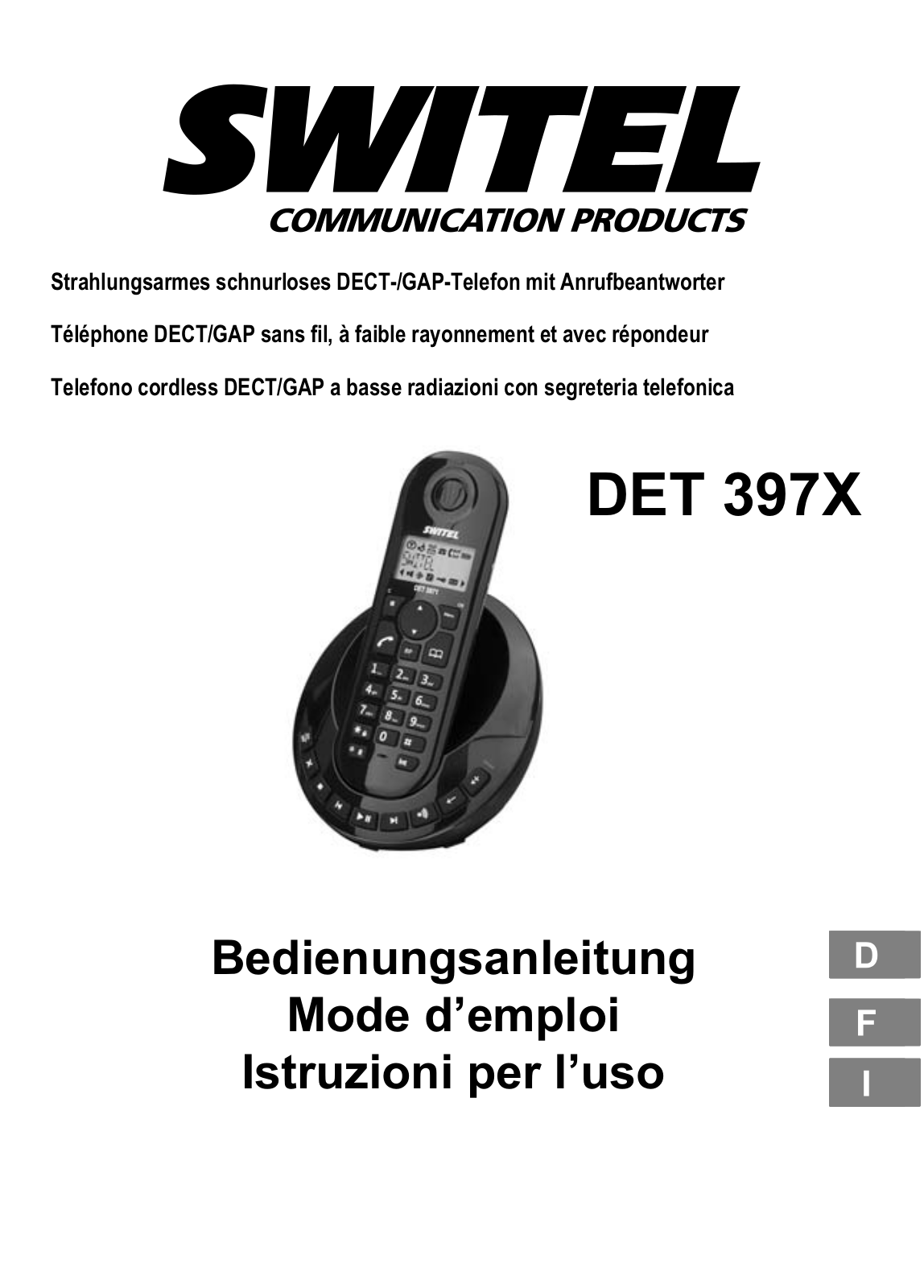 SWITEL DET 397X User Manual