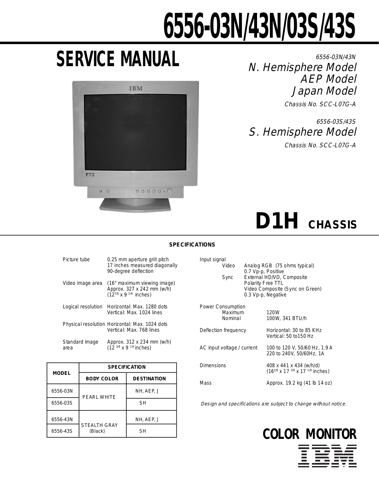 IBM 6556, 03N, 43N, 03S, 43S Service Manual