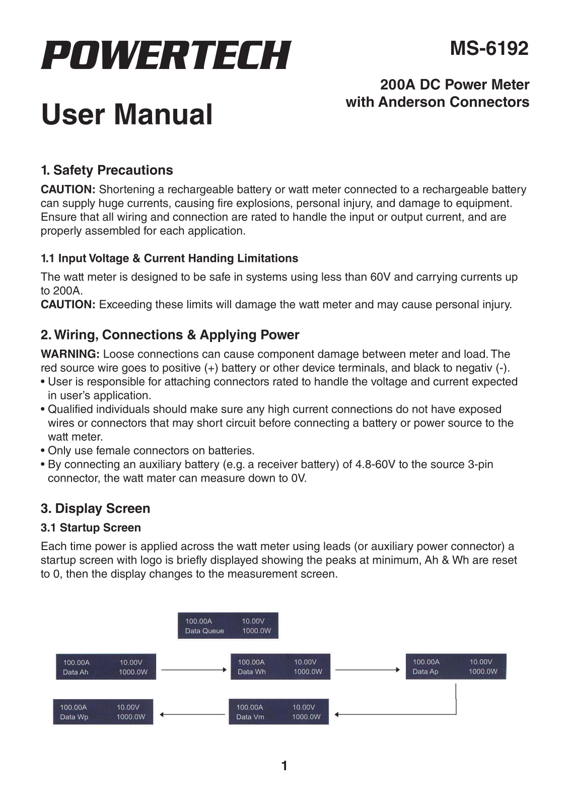 POWERTECH MS-6192 User Manual