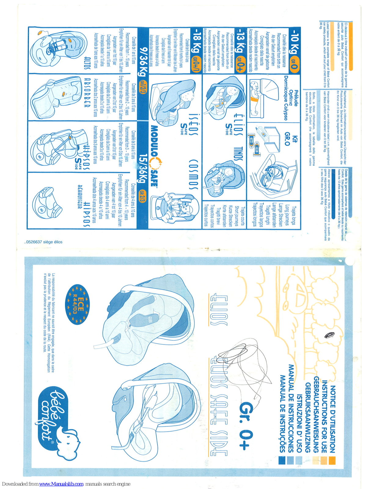 BEBE CONFORT ELIOS SAFE SIDE User Manual