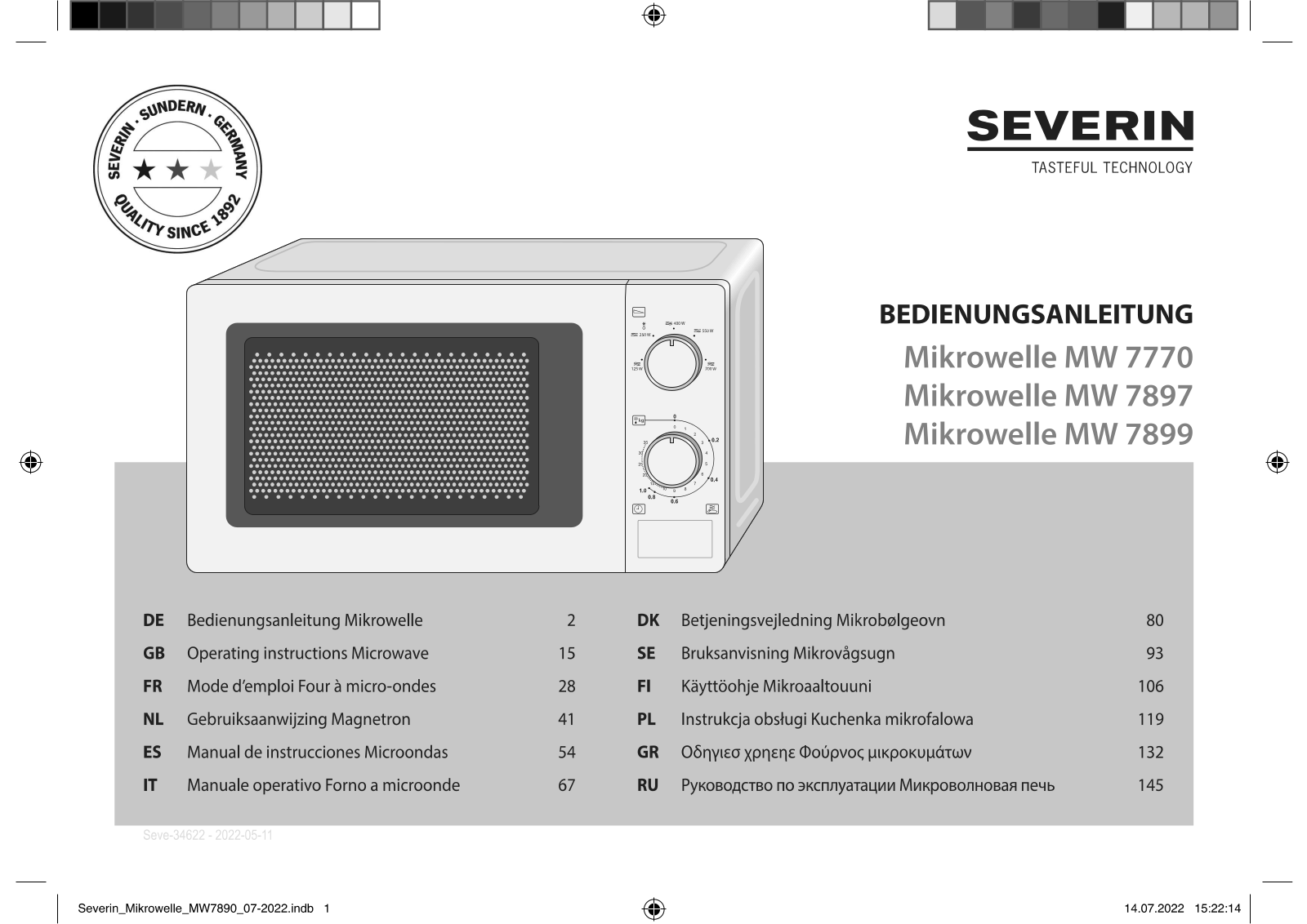 SEVERIN MW 7899, MW 7770 User guide - ManualMachine.com