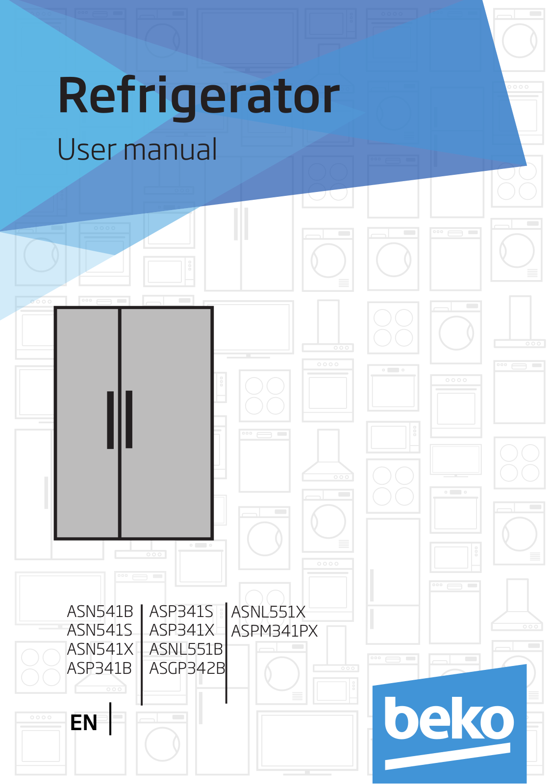 Beko ASN541B, ASN541S, ASN541X, ASP341B, ASP341S User manual