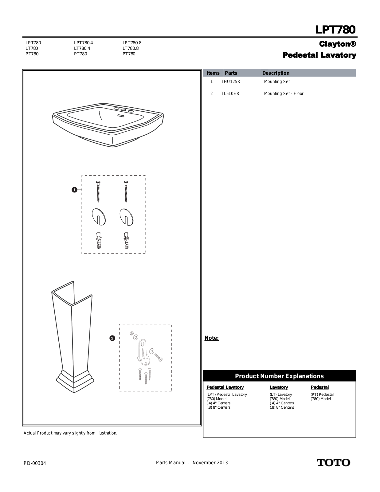 TOTO TOT4800 Specifications - ManualMachine.com
