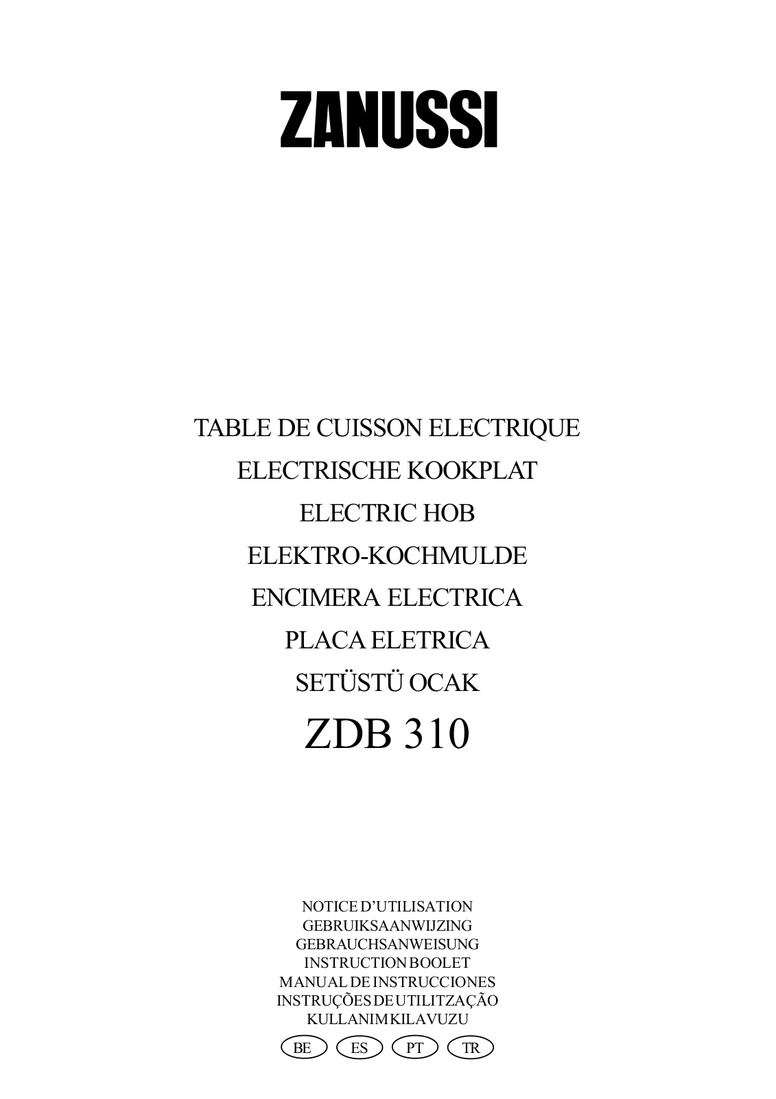 Zanussi ZDB310X User Manual