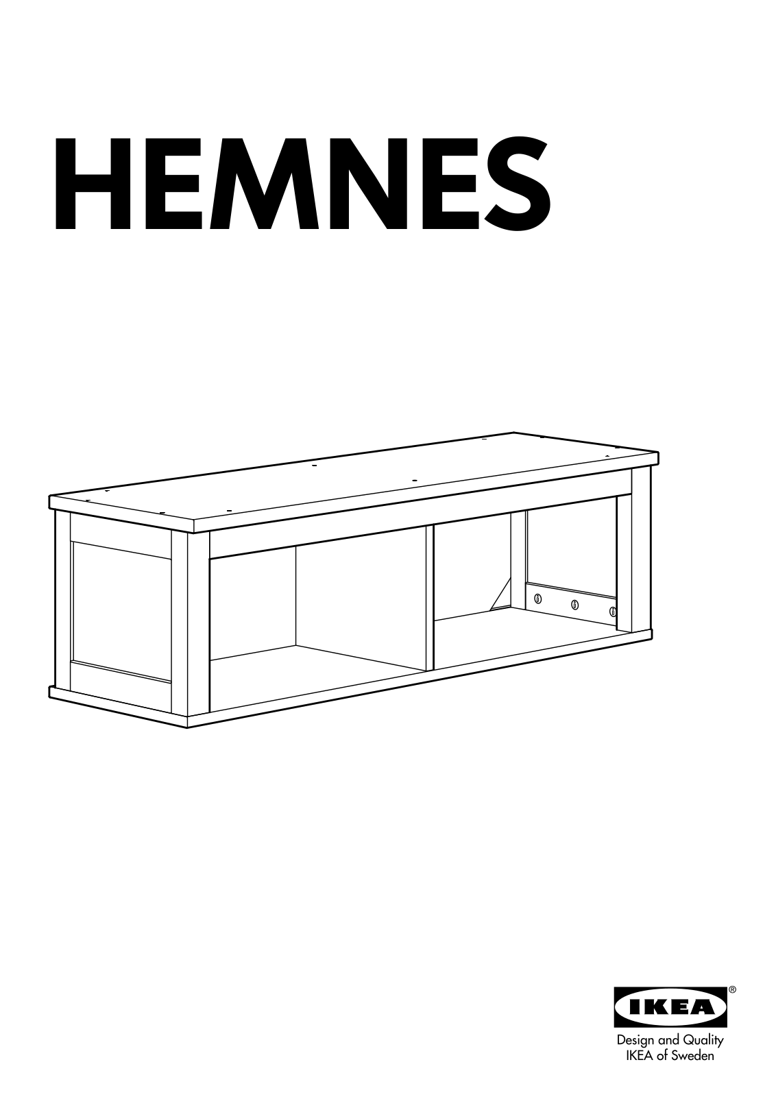 IKEA HEMNES WALL BRIDGING SHELF 43x13 User Manual