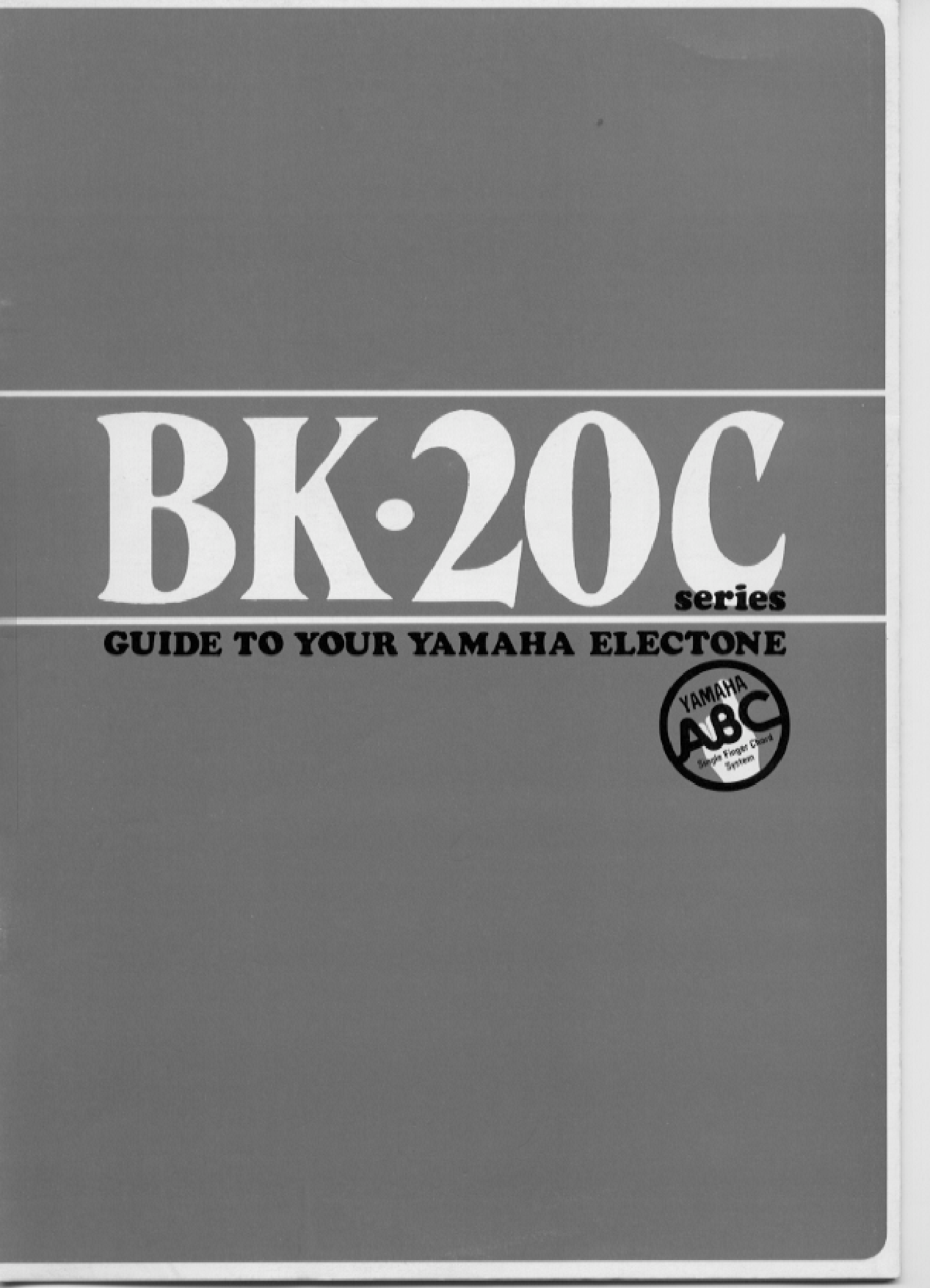 Yamaha BK20CE, BK20C User Manual