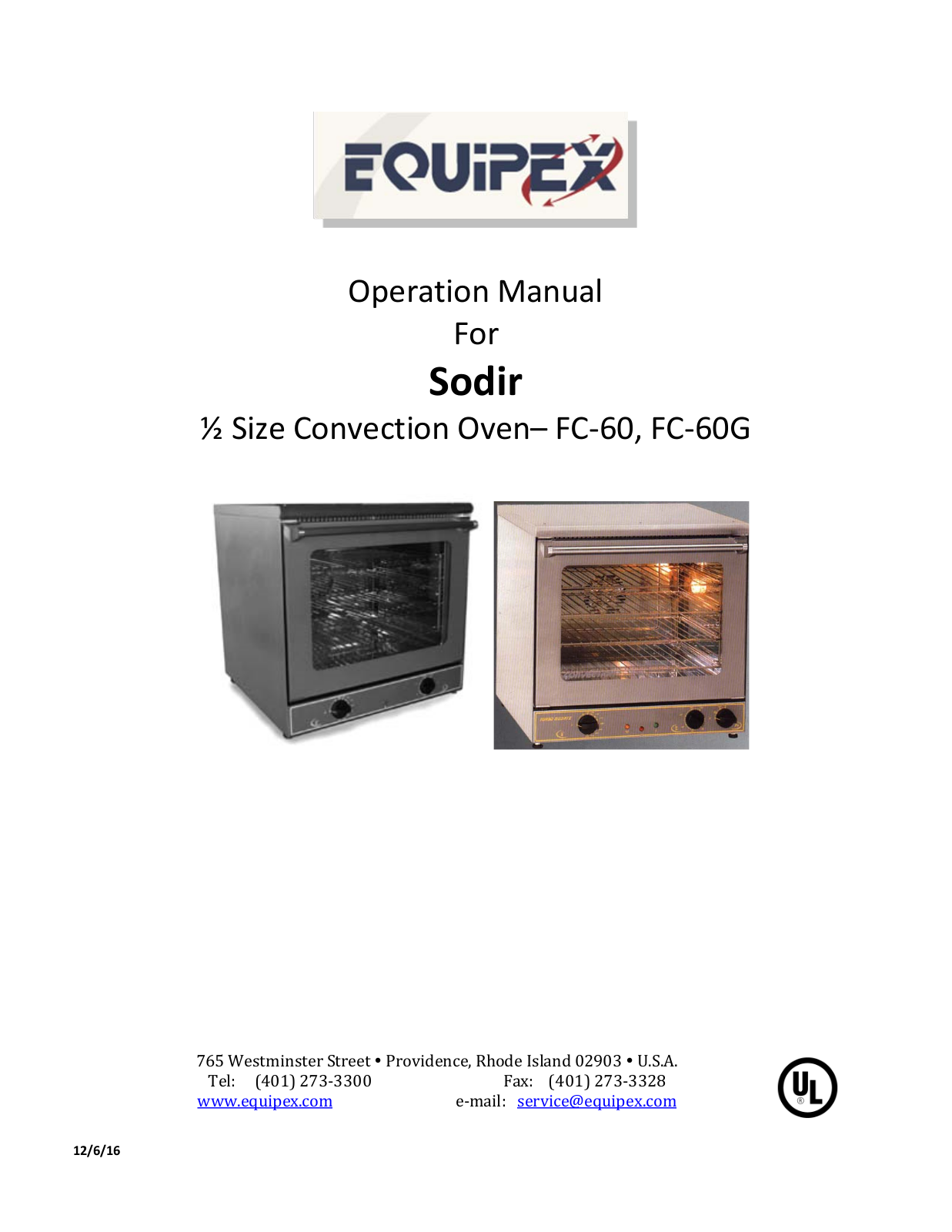 Equipex FC-60, FC-60/1, FC-60 G, FC-60 G/1 Manual - ManualMachine.com
