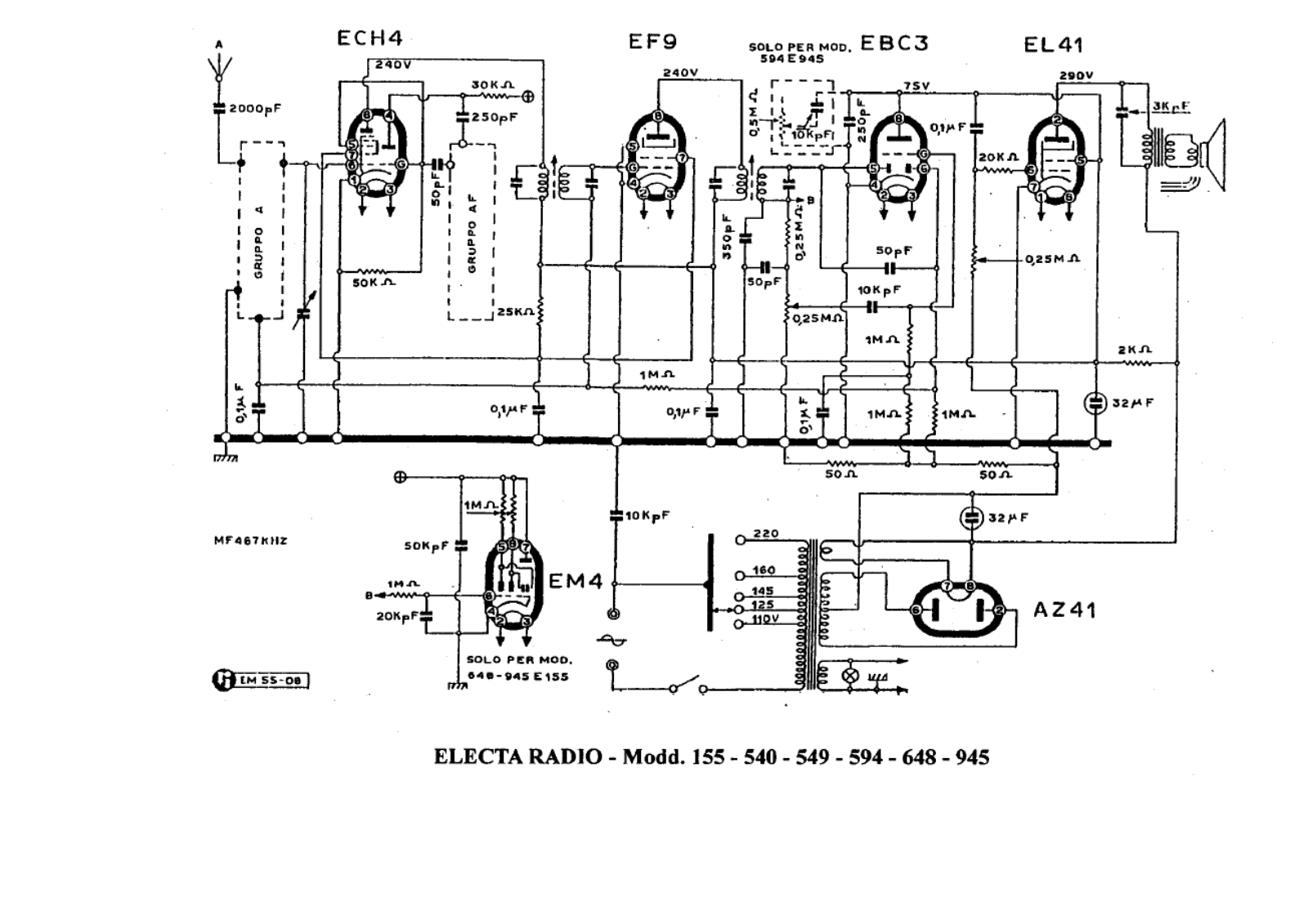 Electa Radio 1,55540549594648E+017 schematic