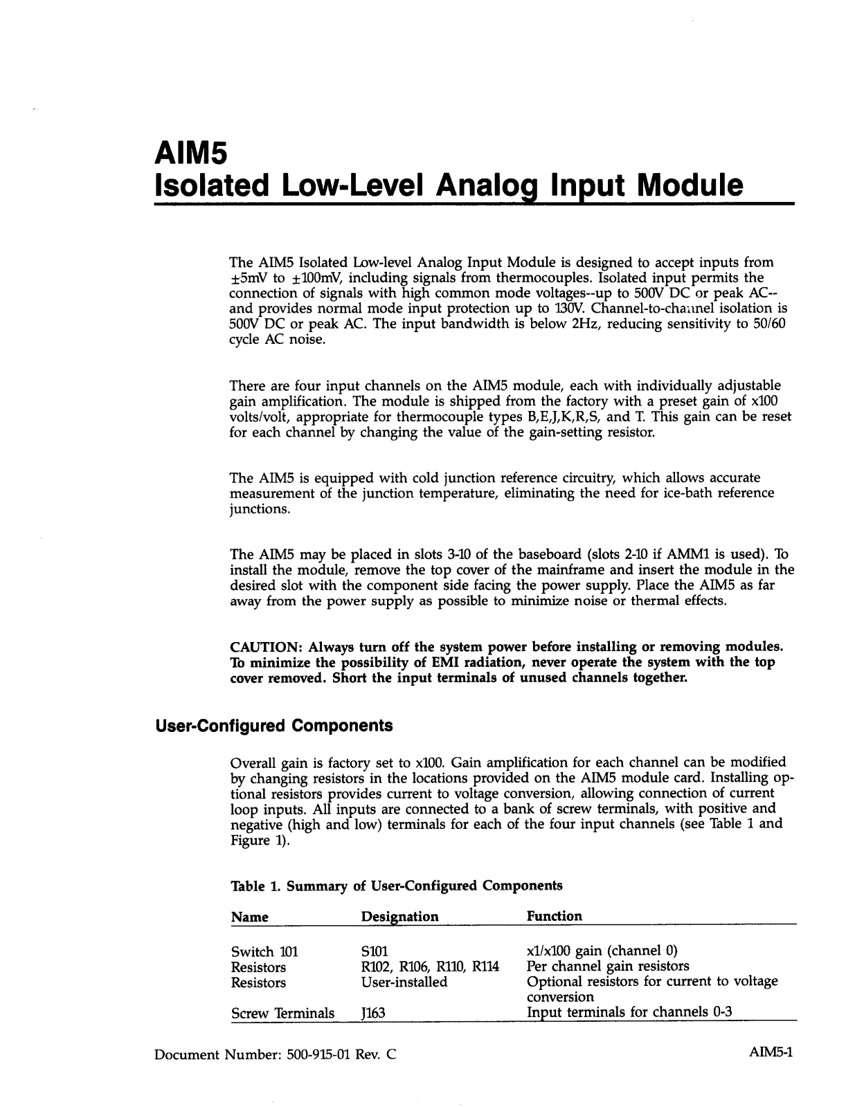 Keithley AIM5 User manual - ManualMachine.com