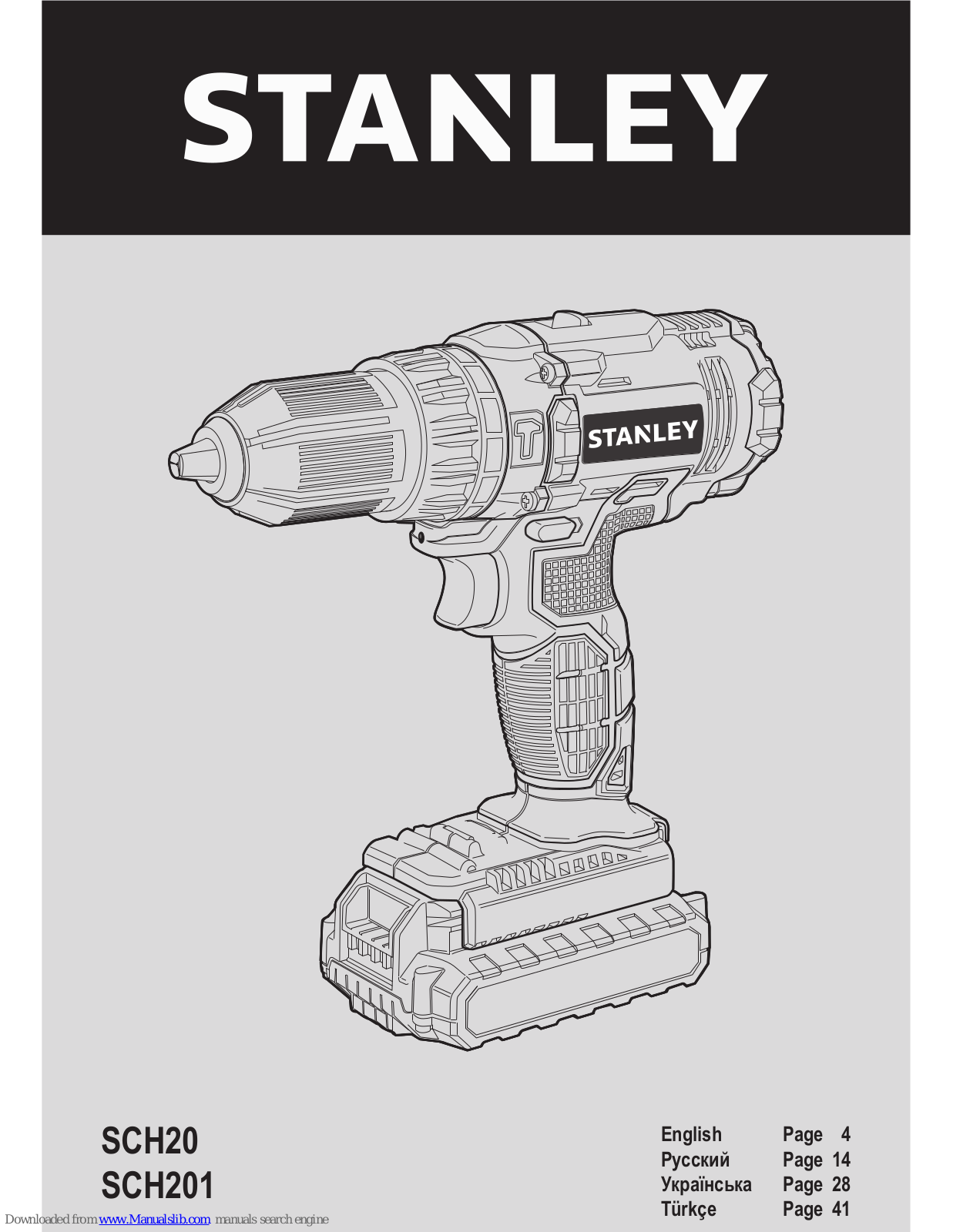 Stanley SCH20, SCH201 User Manual