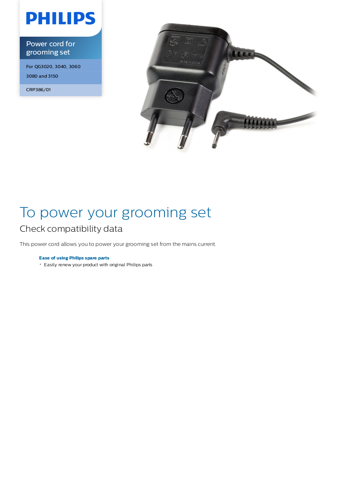Philips CRP386/01 leaflet - ManualMachine.com