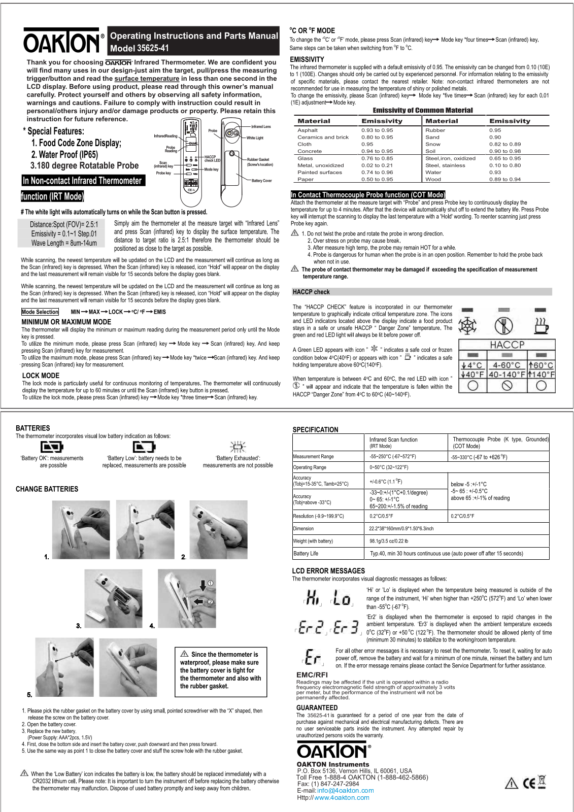 Digi-Sense 35625-41 Instruction Manual