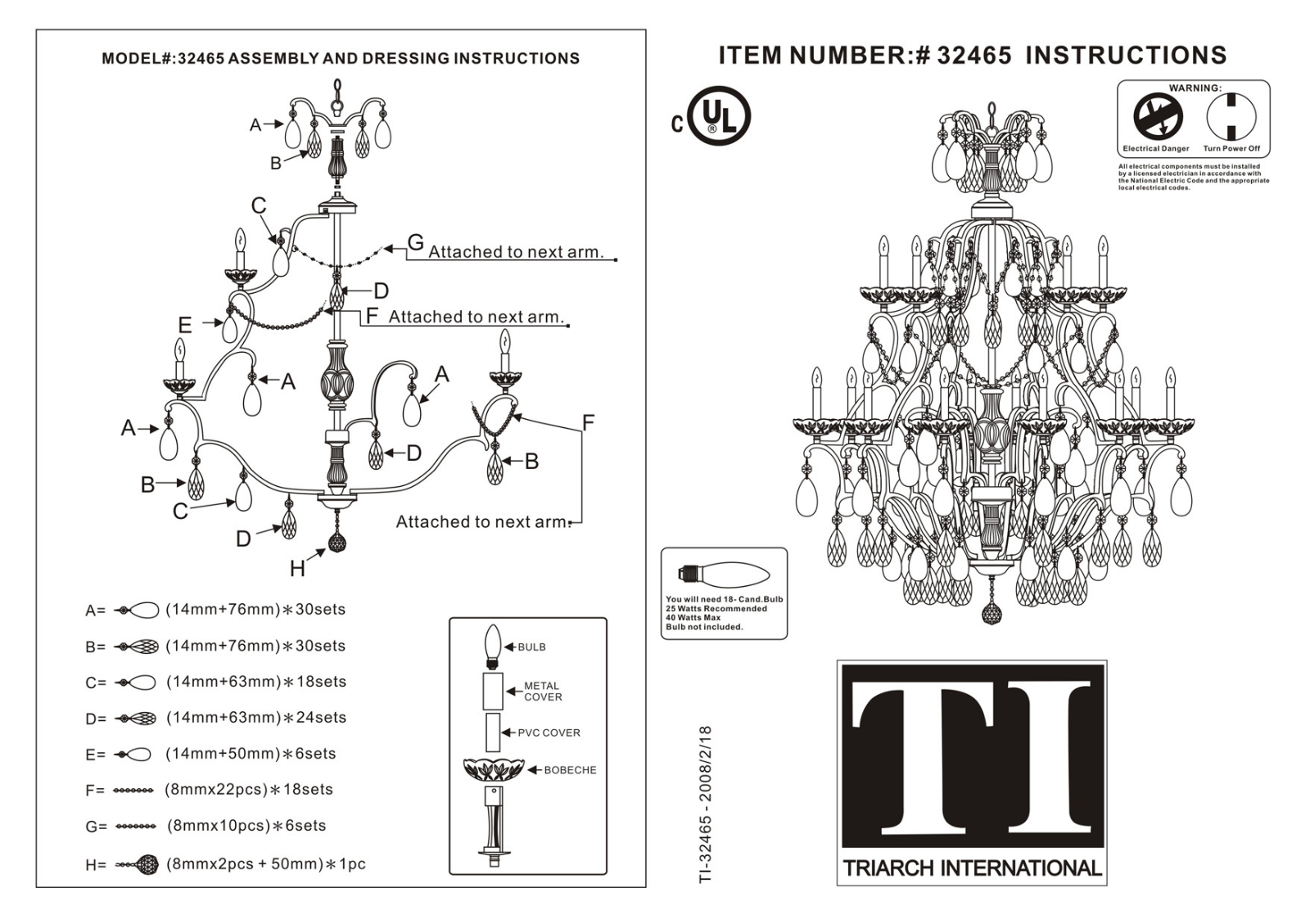 Triarch 32465 User Manual