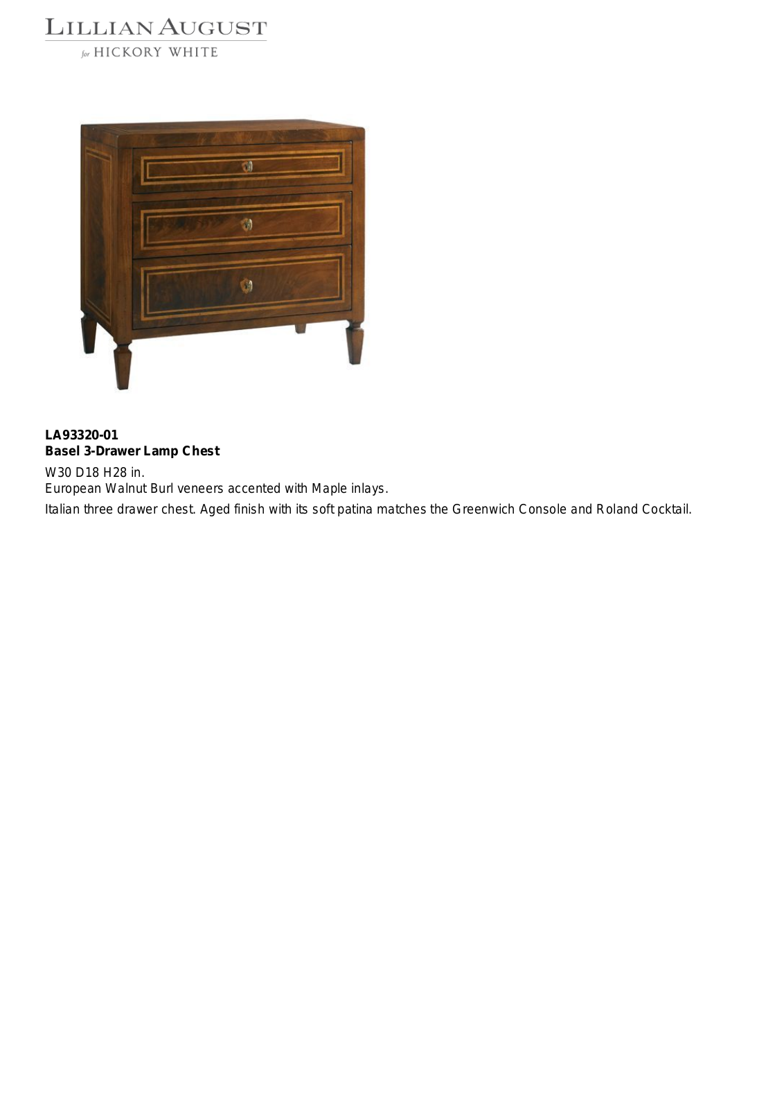 Lillian August PCFE2050 Specifications - ManualMachine.com