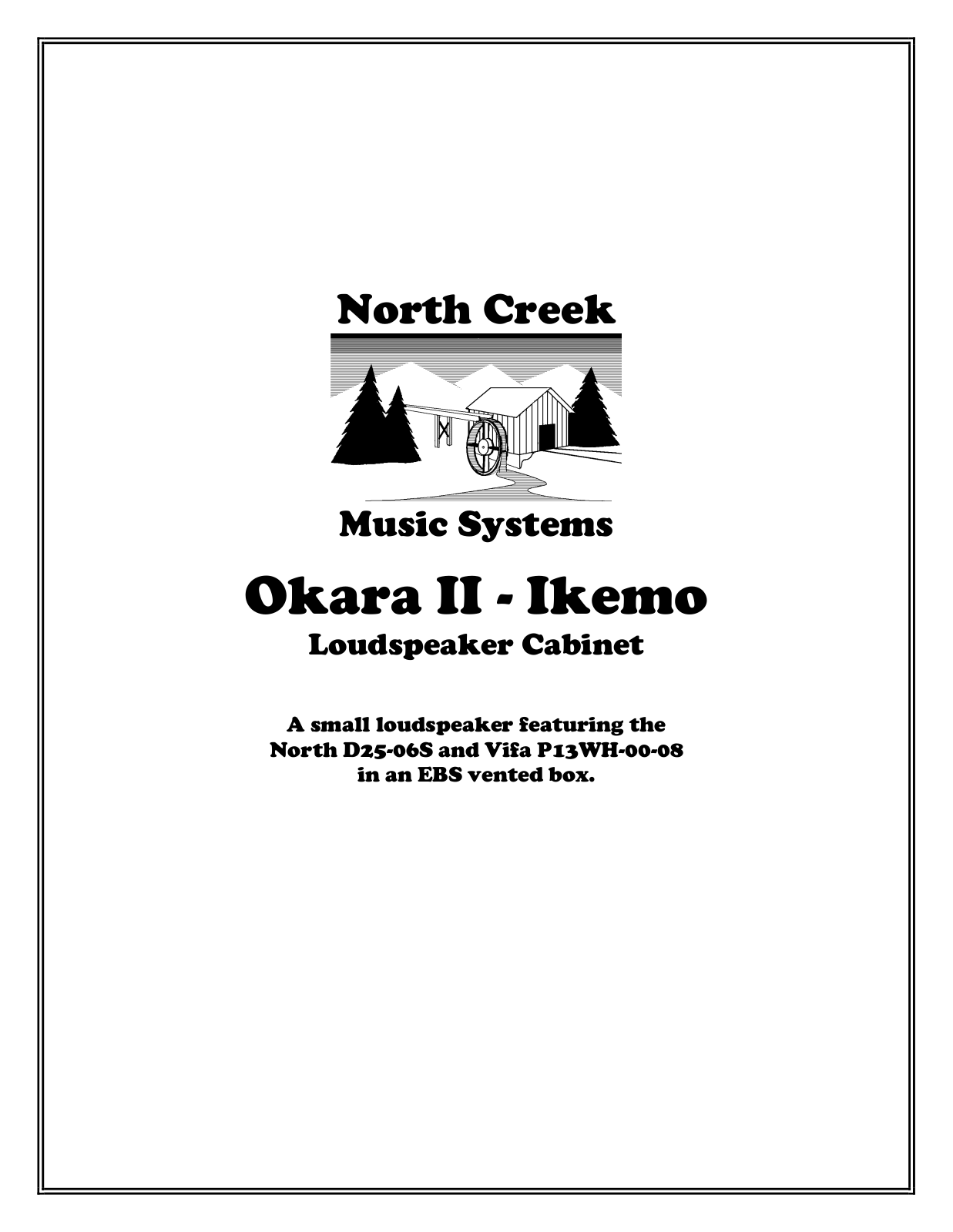 North Creek Okara 2 Ikemo Owners manual