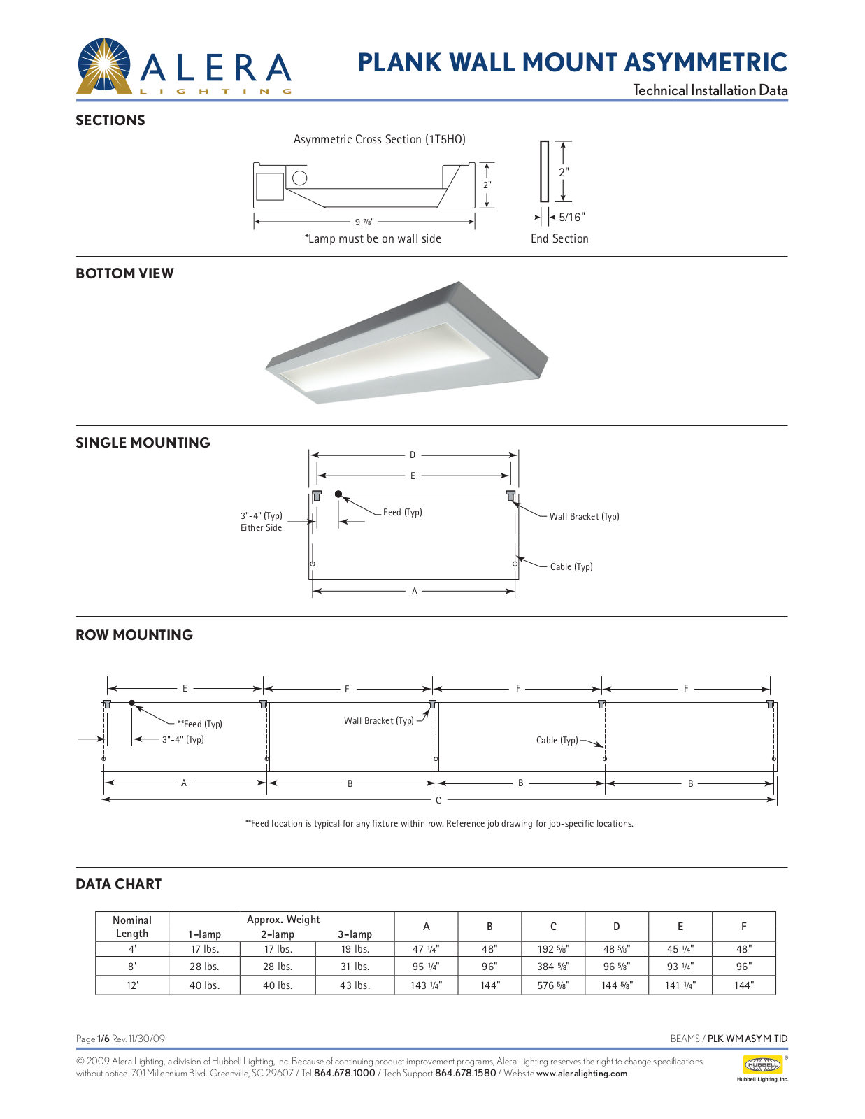 Alera Lighting PLKWMASYM User Manual