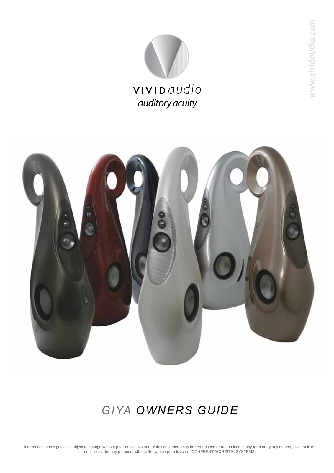 Vivid audio Giya User Manual