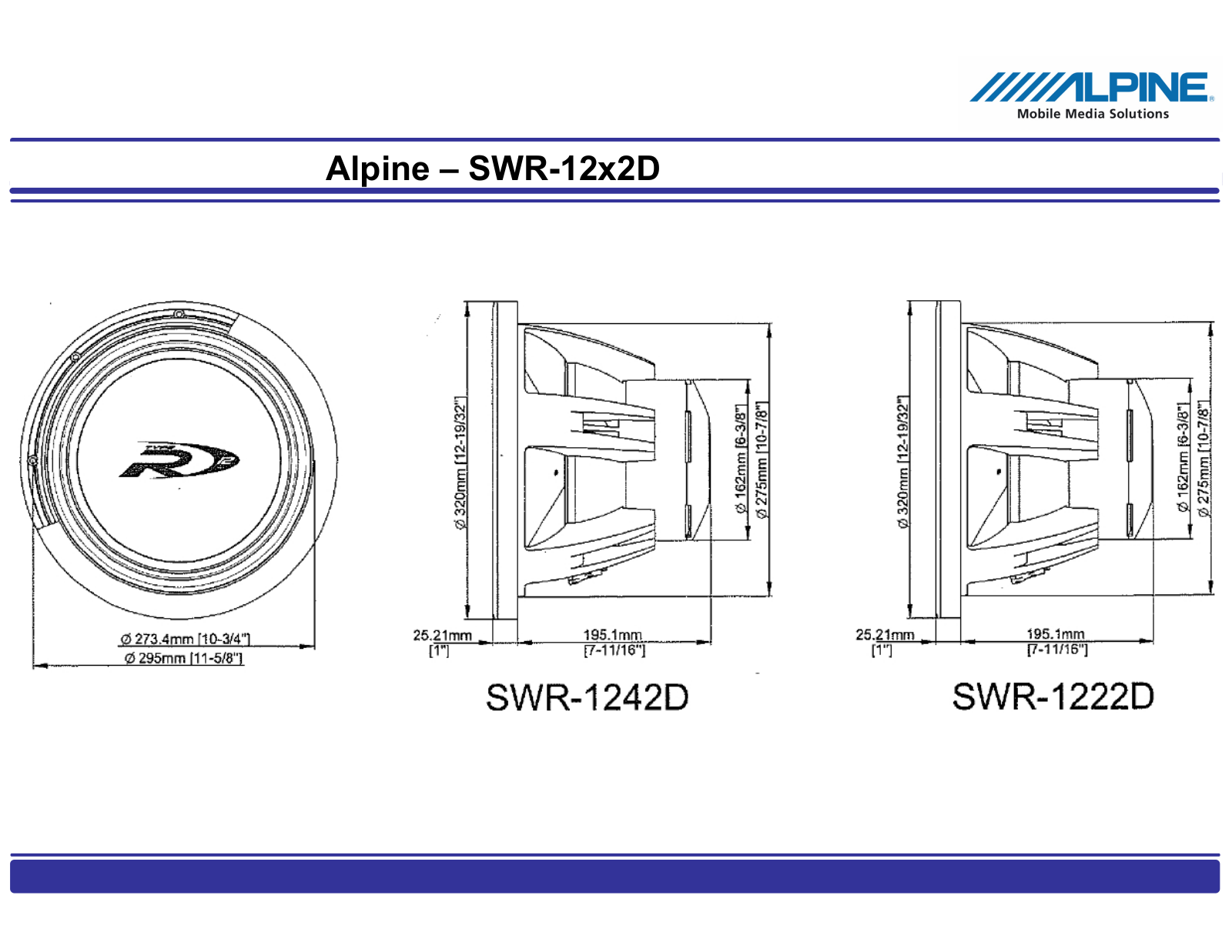 Alpine SWR-1242D User Manual