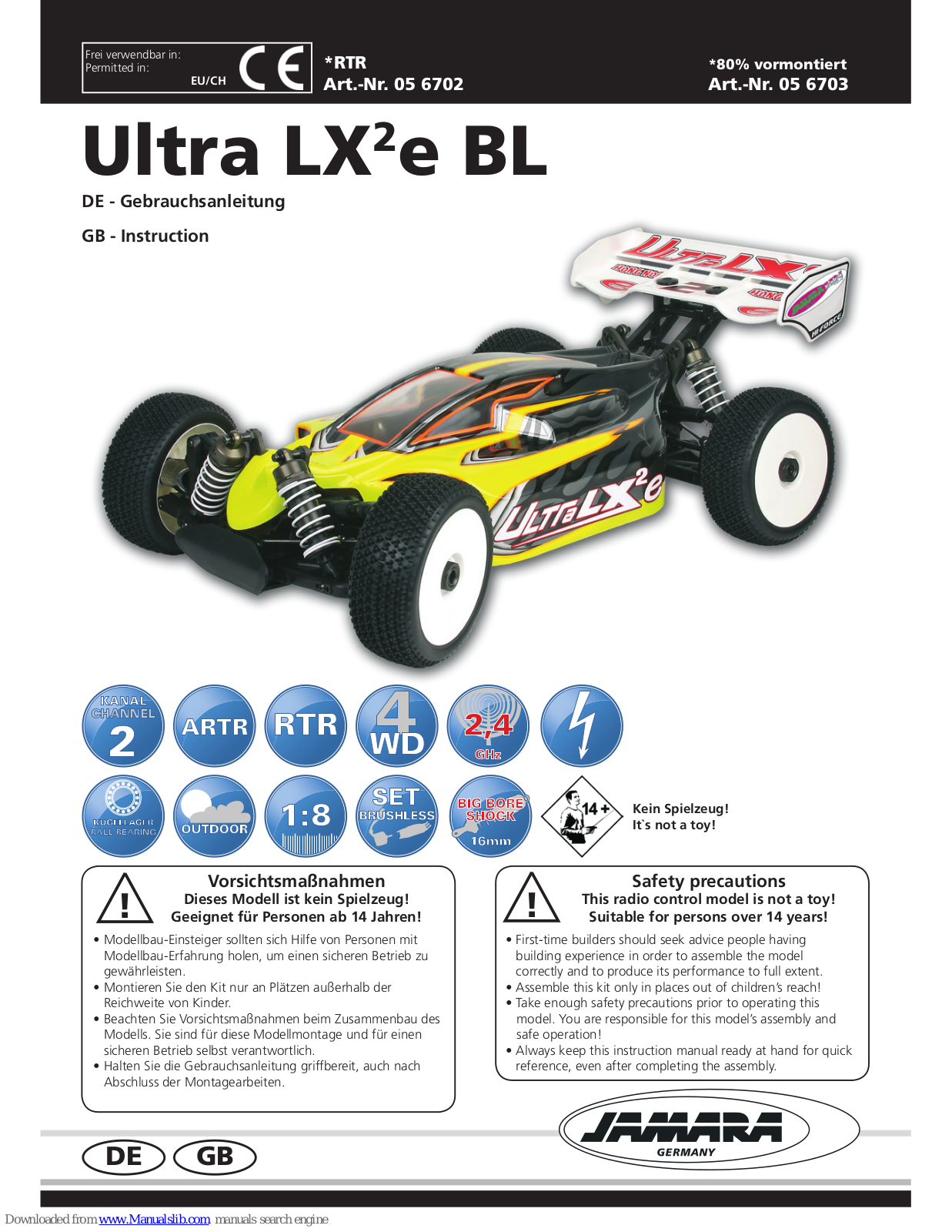 Jamara Ultra LX2e BL Instruction - ManualMachine.com