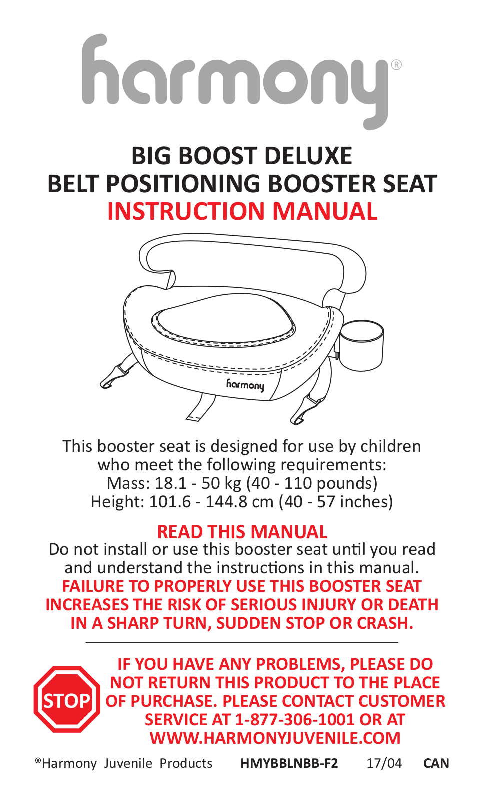 Harmony Big Boost Deluxe Instruction Manual