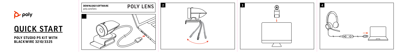 Poly BLACKWIRE 3210, BLACKWIRE 3325 Quick Start Guide