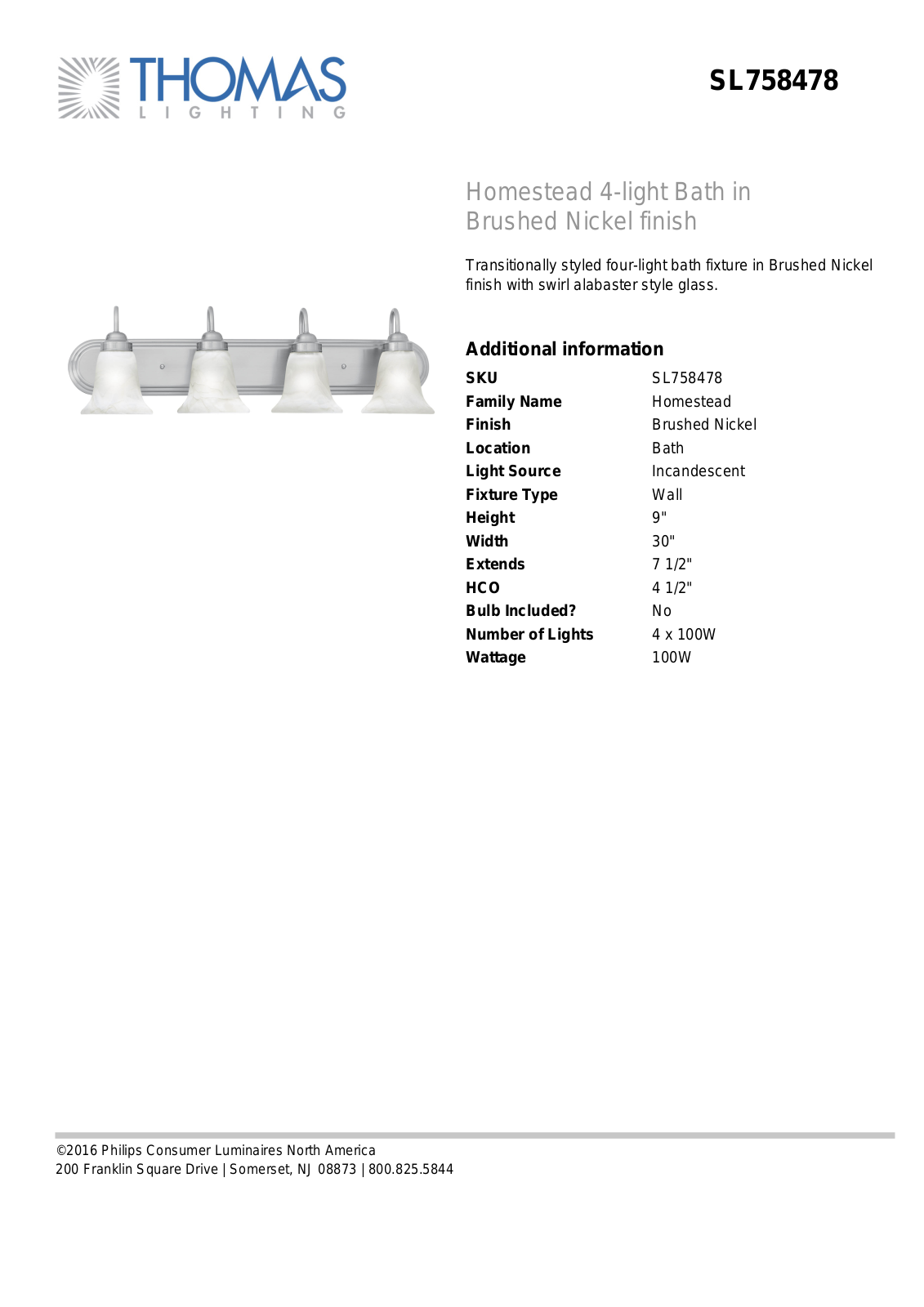 Thomas Lighting SL758478 User Manual - ManualMachine.com