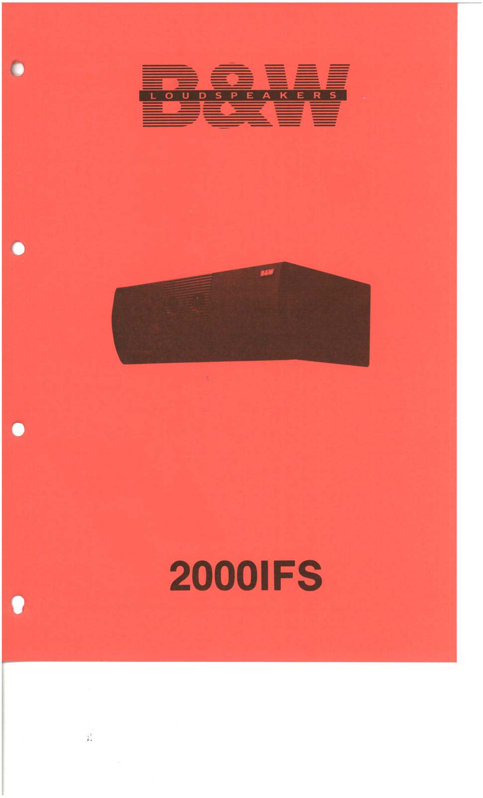 Bowers and Wilkins 2000-IFS Service manual