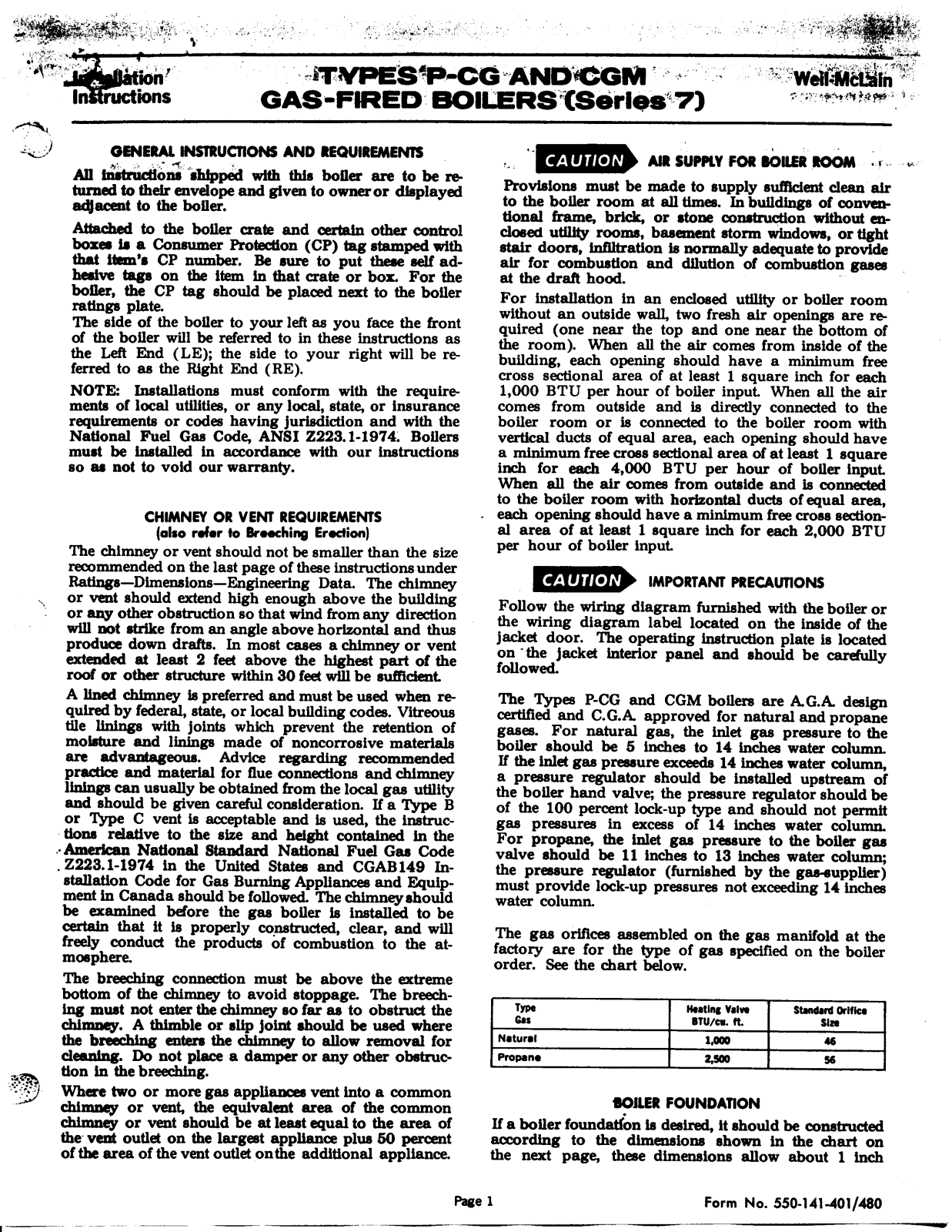 Weil-McLain PCG-7, CGM-7 User Manual