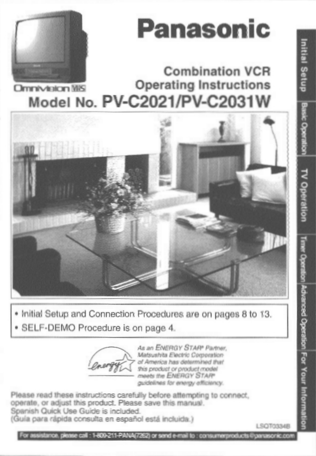 Panasonic PV-C2031W, PV-C2021 User Manual