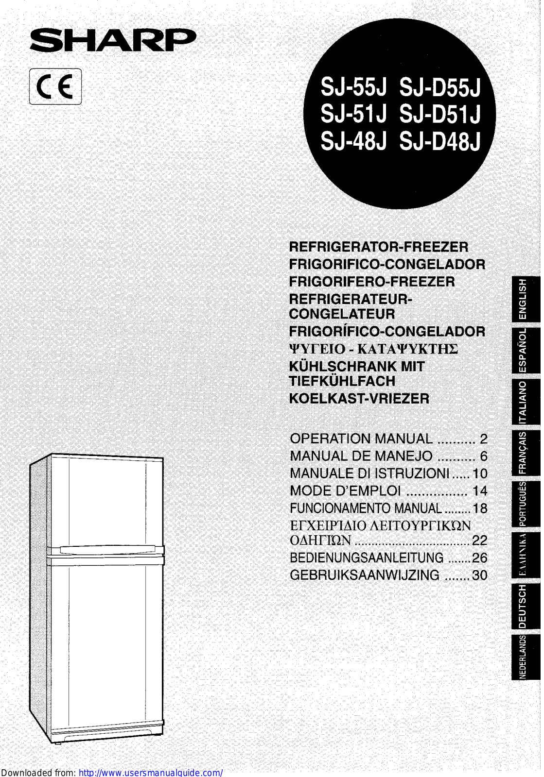 SHARP SJ/SJD-48/51/55J User Manual