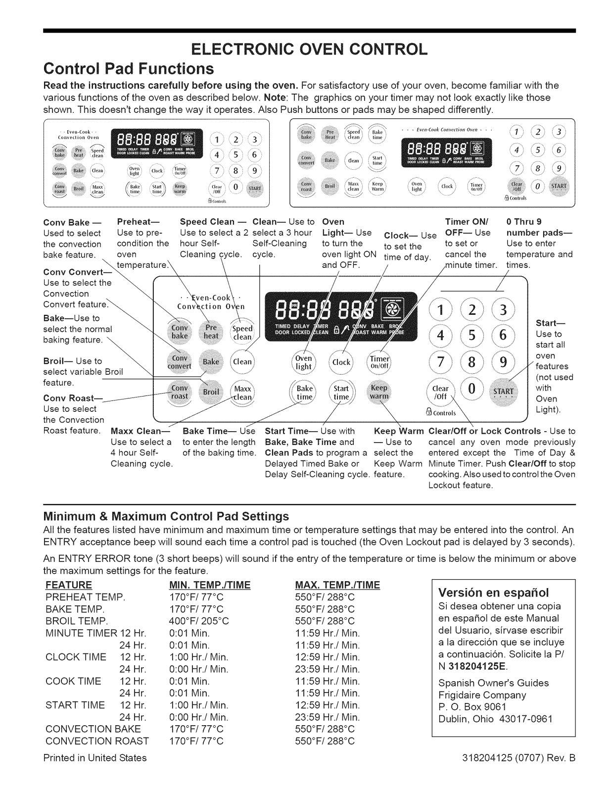 Frigidaire PLGS389ECJ, PLGS389ECI, PLGS389ECH, PLES389ECJ, PLEB30S9FCF Owner’s Manual - ManualMachine.com