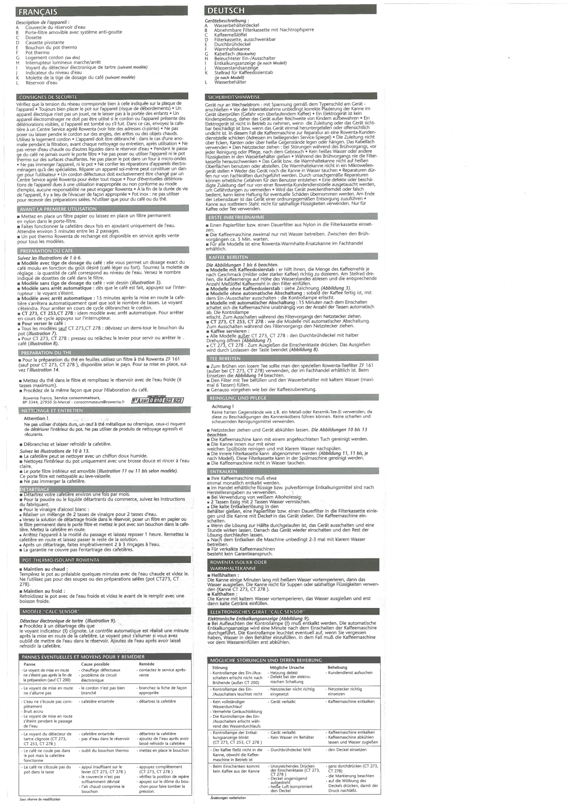 ROWENTA CT2108 User Manual