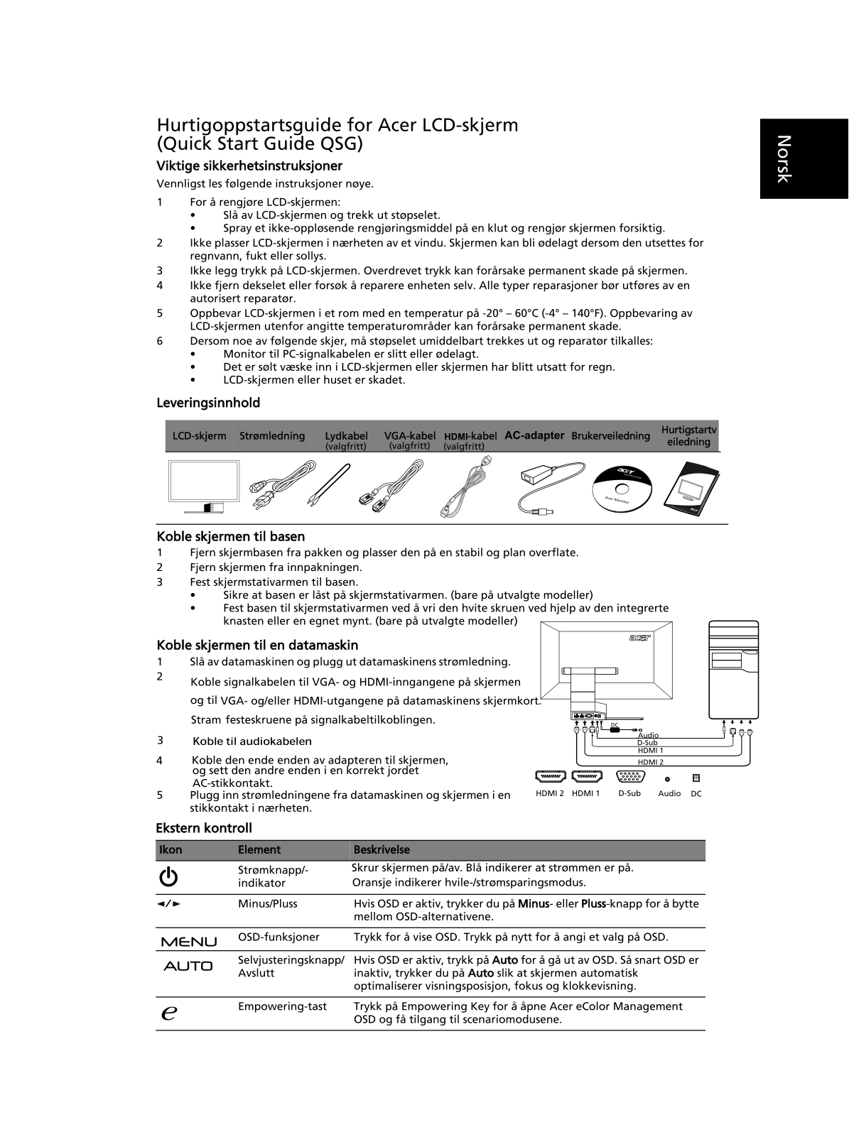 Acer S273HL User Manual