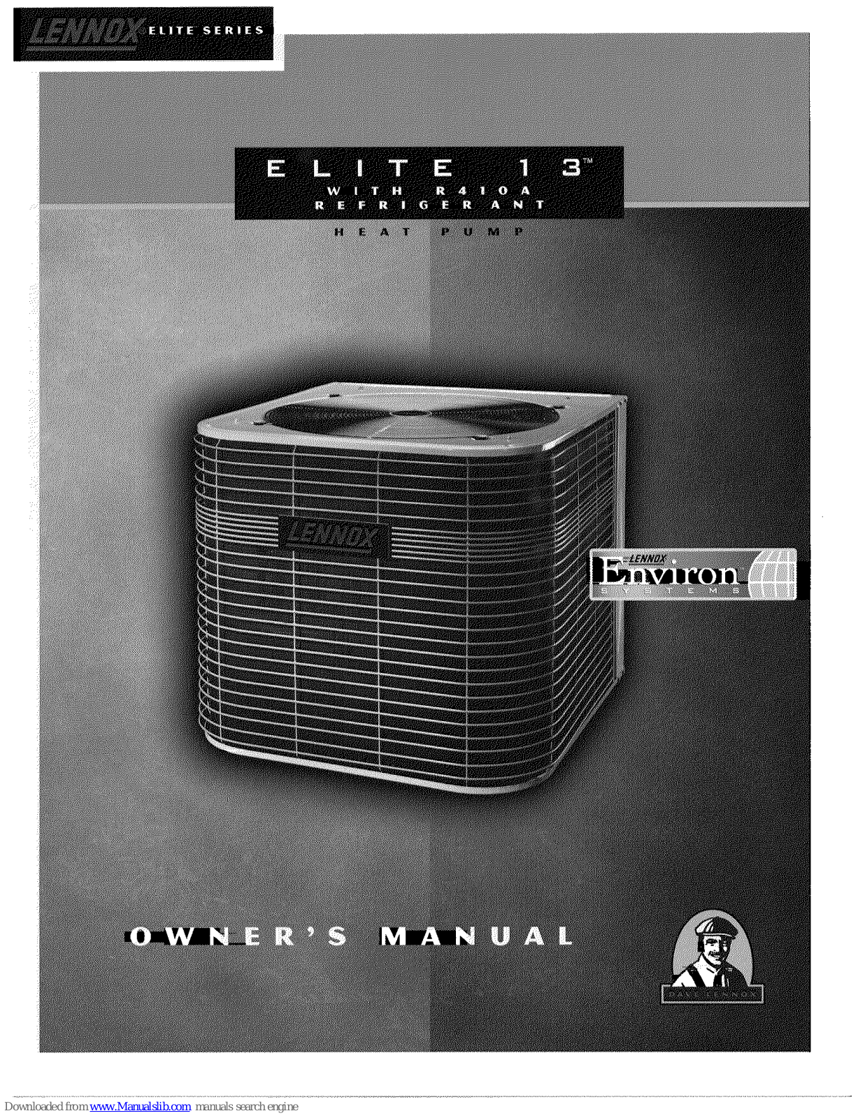 Lennox HP32 Series, R410A, Elite 13 HP32 Series Owner's Manual