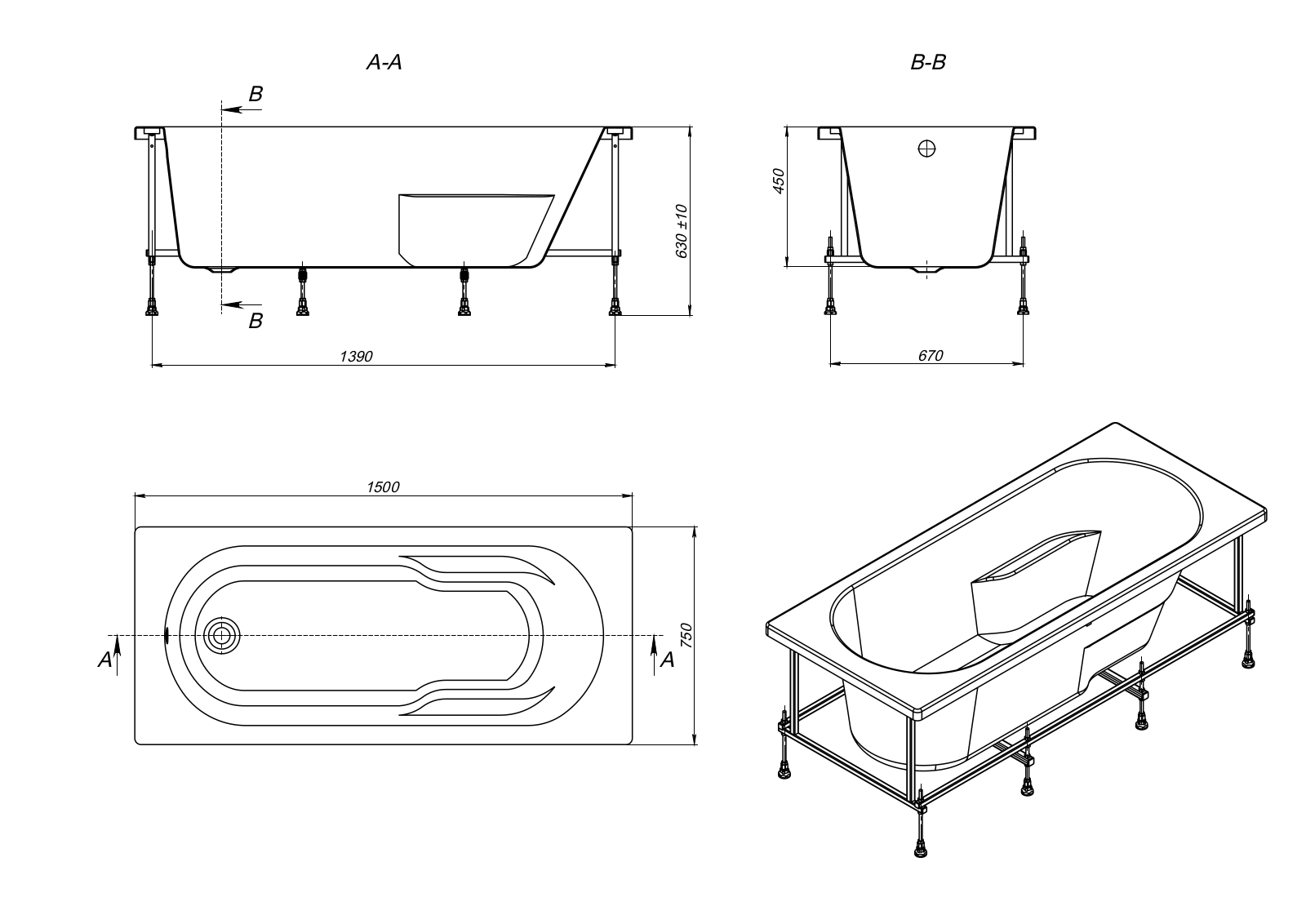 Roca ZRU9302894 Dimensions