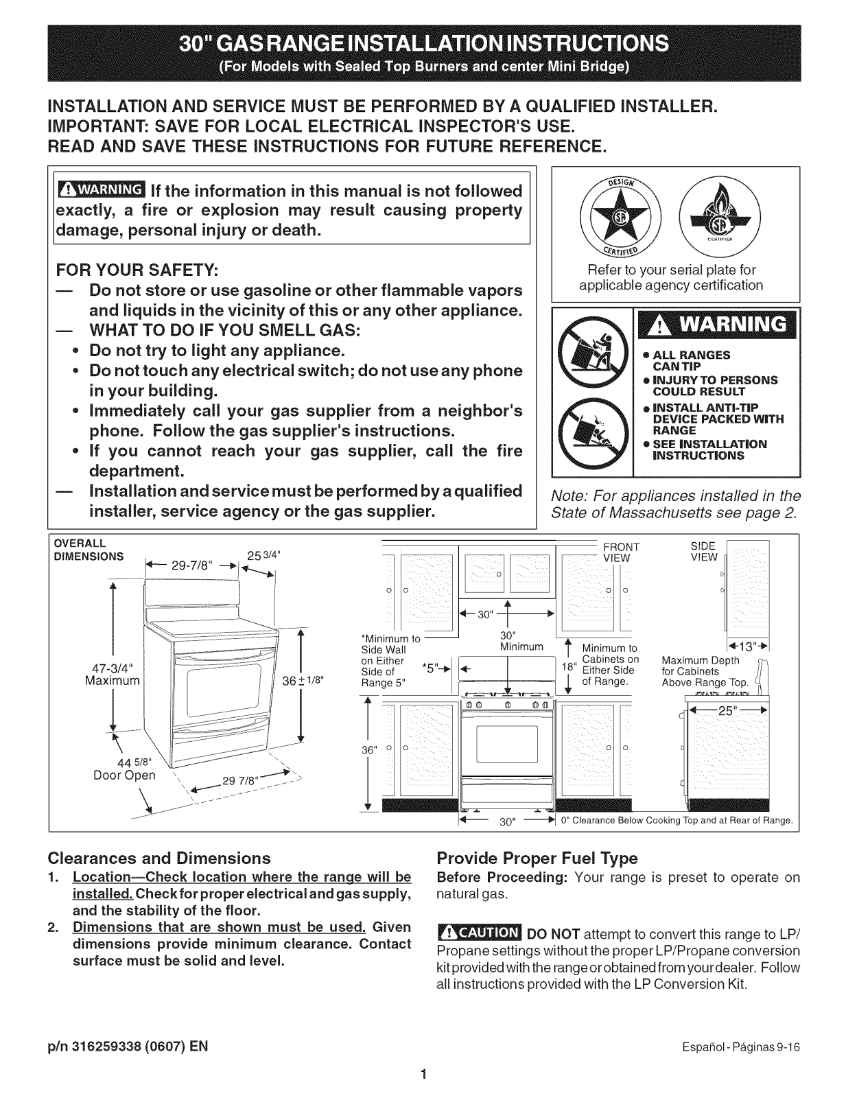 Kenmore 79078833601, 79078869802, 79078869803, 79078869801, 79078863804 Installation Guide - ManualMachine.com