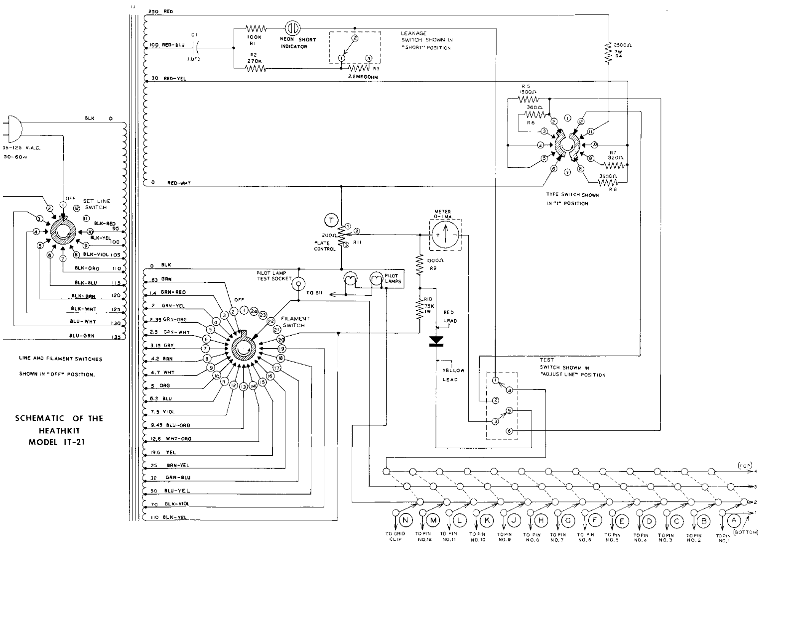 Heath Company IT-21 Schematic