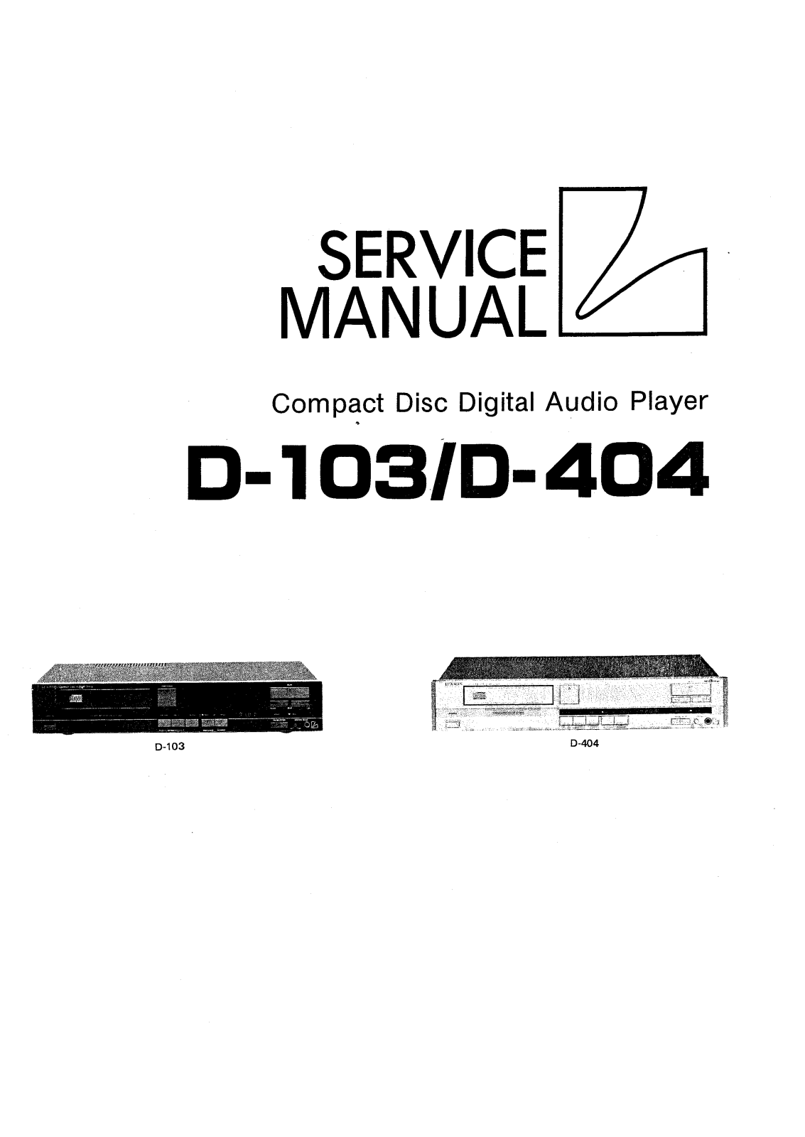 Luxman D-103, D-104 Service manual