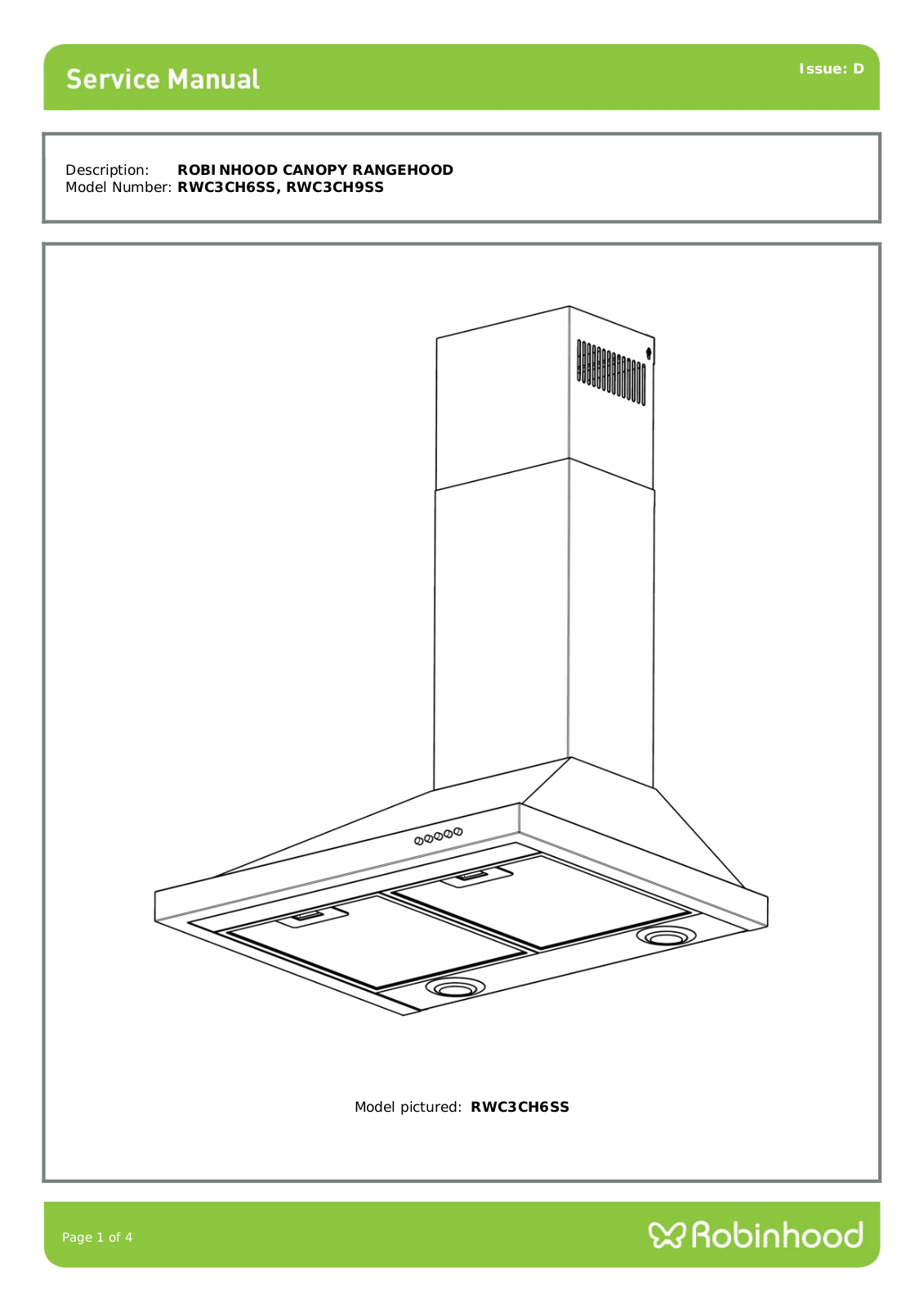 Robinhood RWC3CH6SS, RWC3CH9SS User Manual