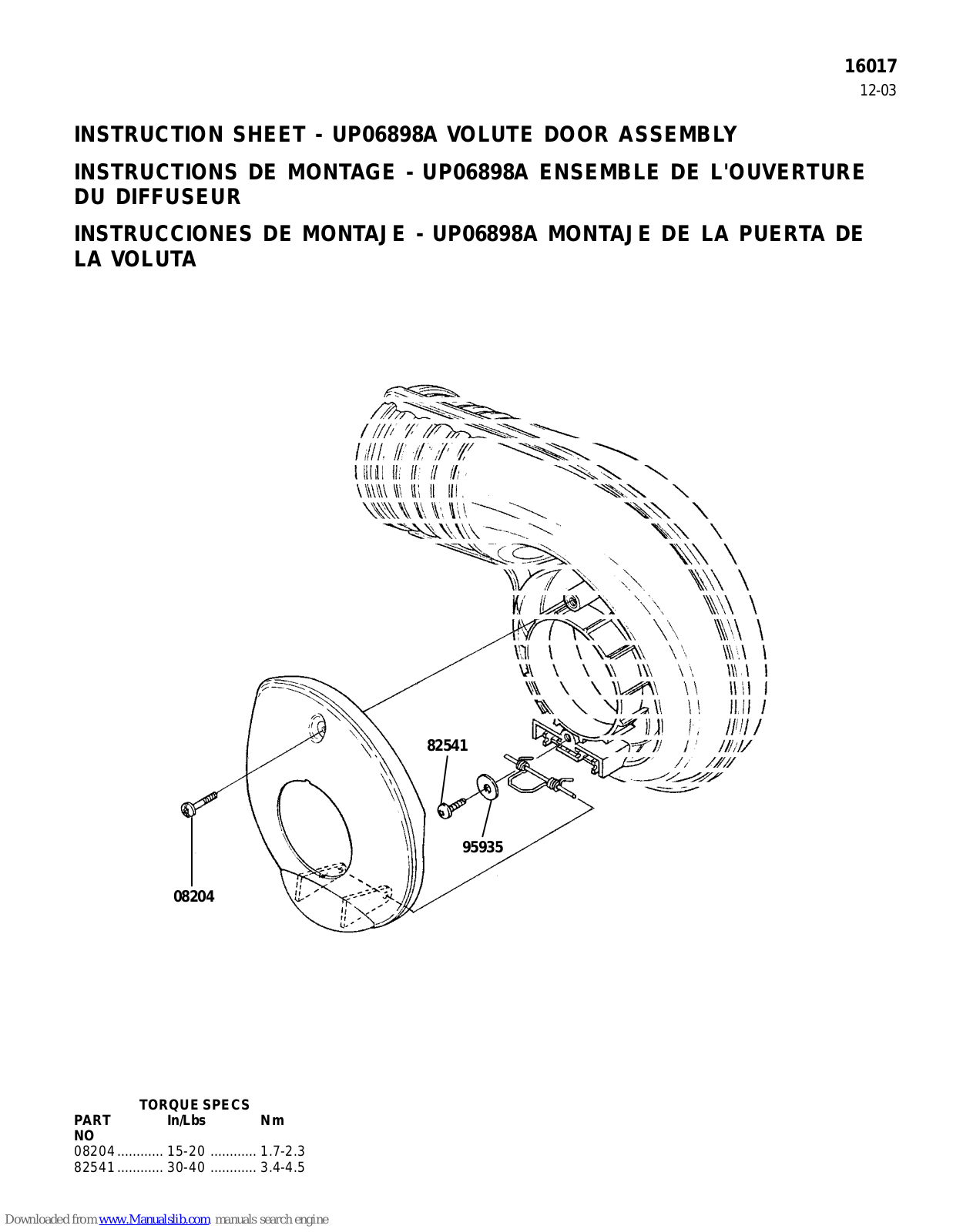 Homelite UP06898A Instruction Sheet